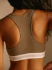 Branded Ribbed Racer Bra - Olive Green sold by Adanola