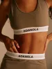 Branded Ribbed Racer Bra - Olive Green sold by Adanola