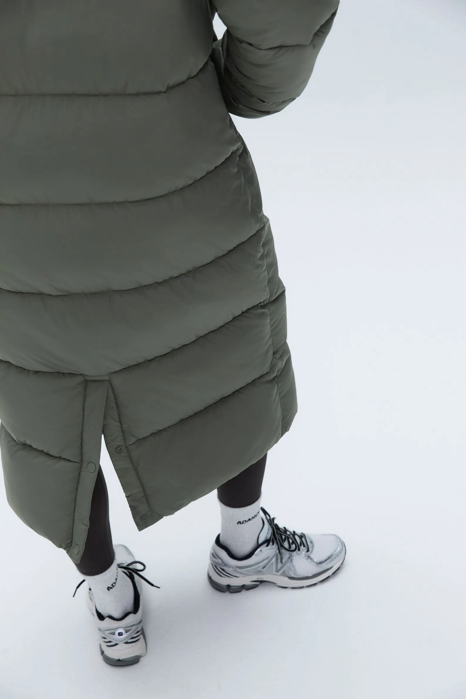 Longline Puffer Jacket - Olive Green sold by Adanola product image thumbnail 5