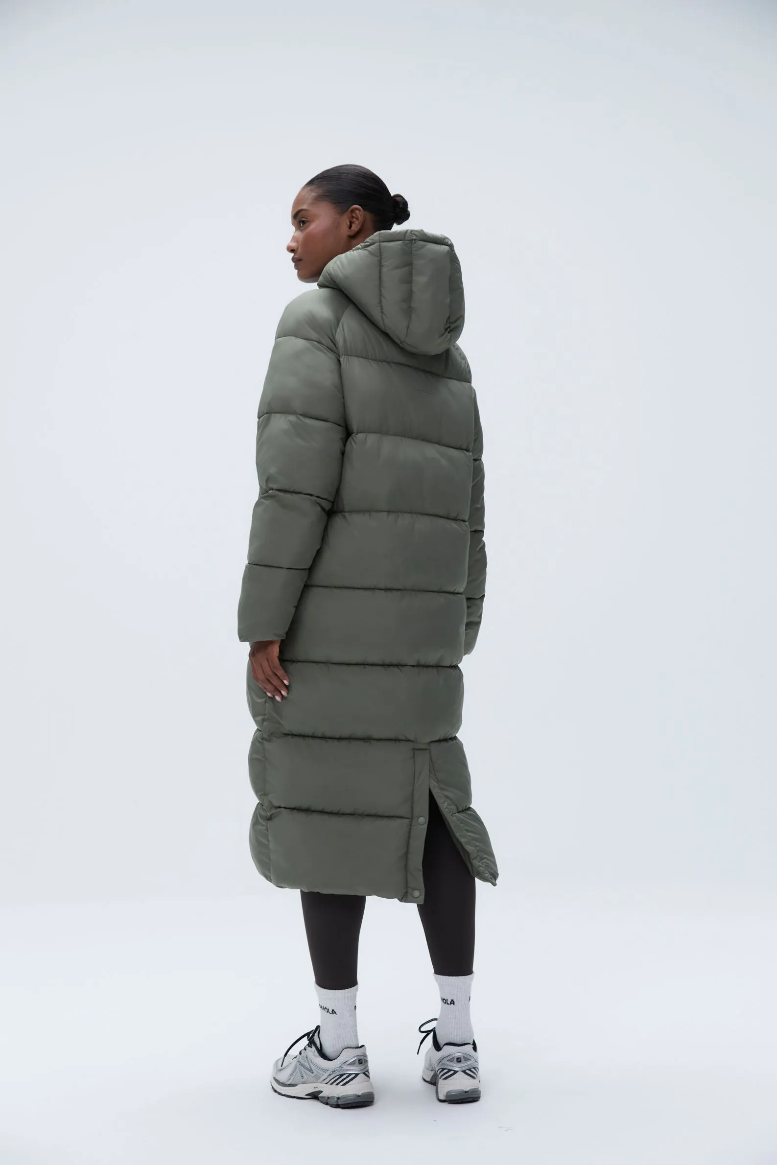 Longline Puffer Jacket - Olive Green sold by Adanola product image thumbnail 3