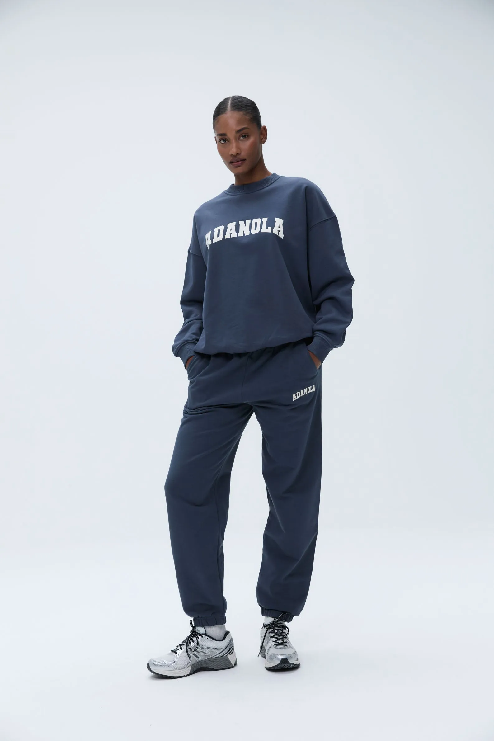 Varsity Oversized Sweatshirt - Washed Midnight Blue sold by Adanola product image thumbnail 4