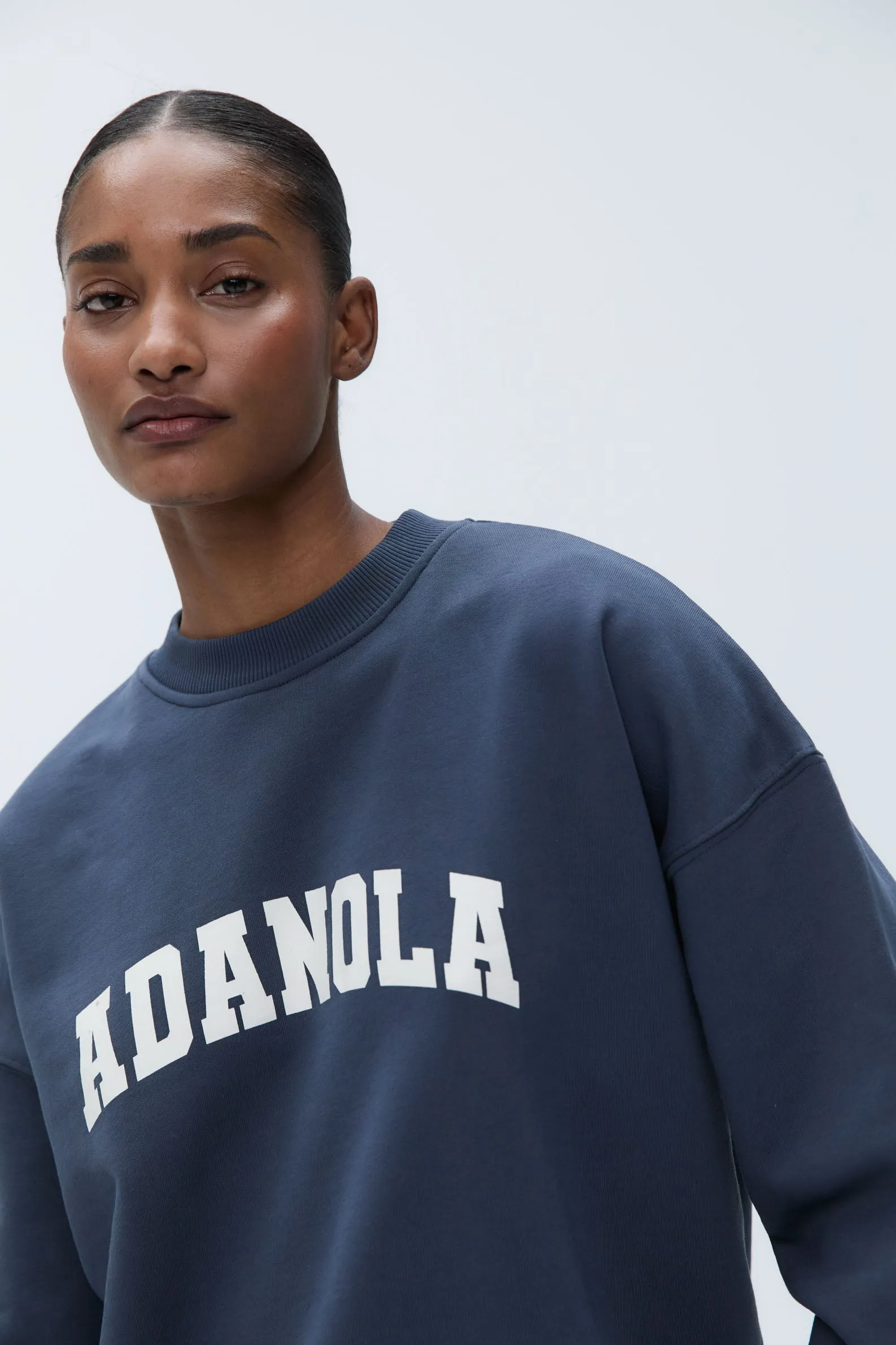 Varsity Oversized Sweatshirt - Washed Midnight Blue sold by Adanola product image thumbnail 3