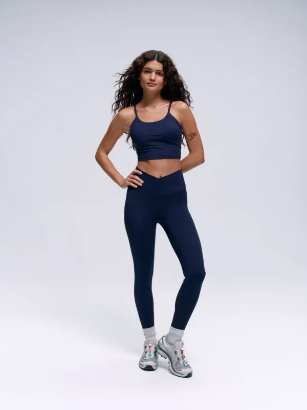 Ultimate Wrap Over Leggings - Navy Blue sold by Adanola