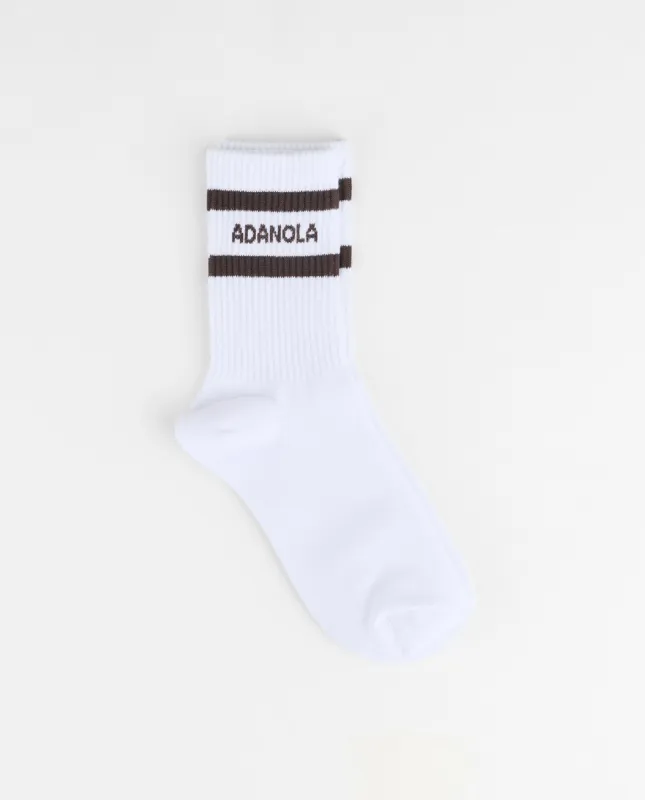 Sports Stripe Socks - Coffee Bean sold by Adanola