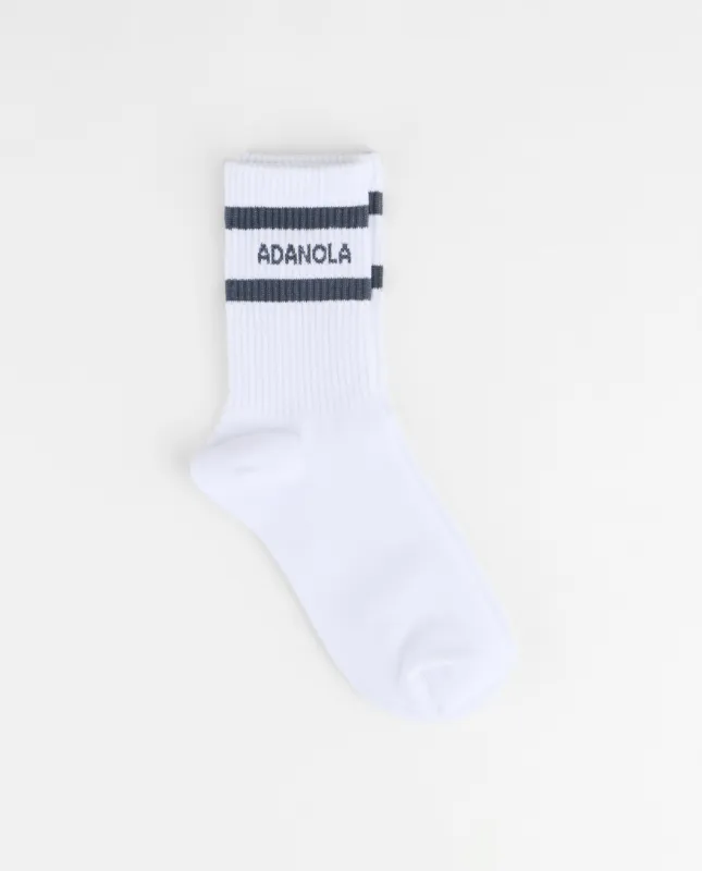 Sports Stripe Socks - Midnight Blue sold by Adanola