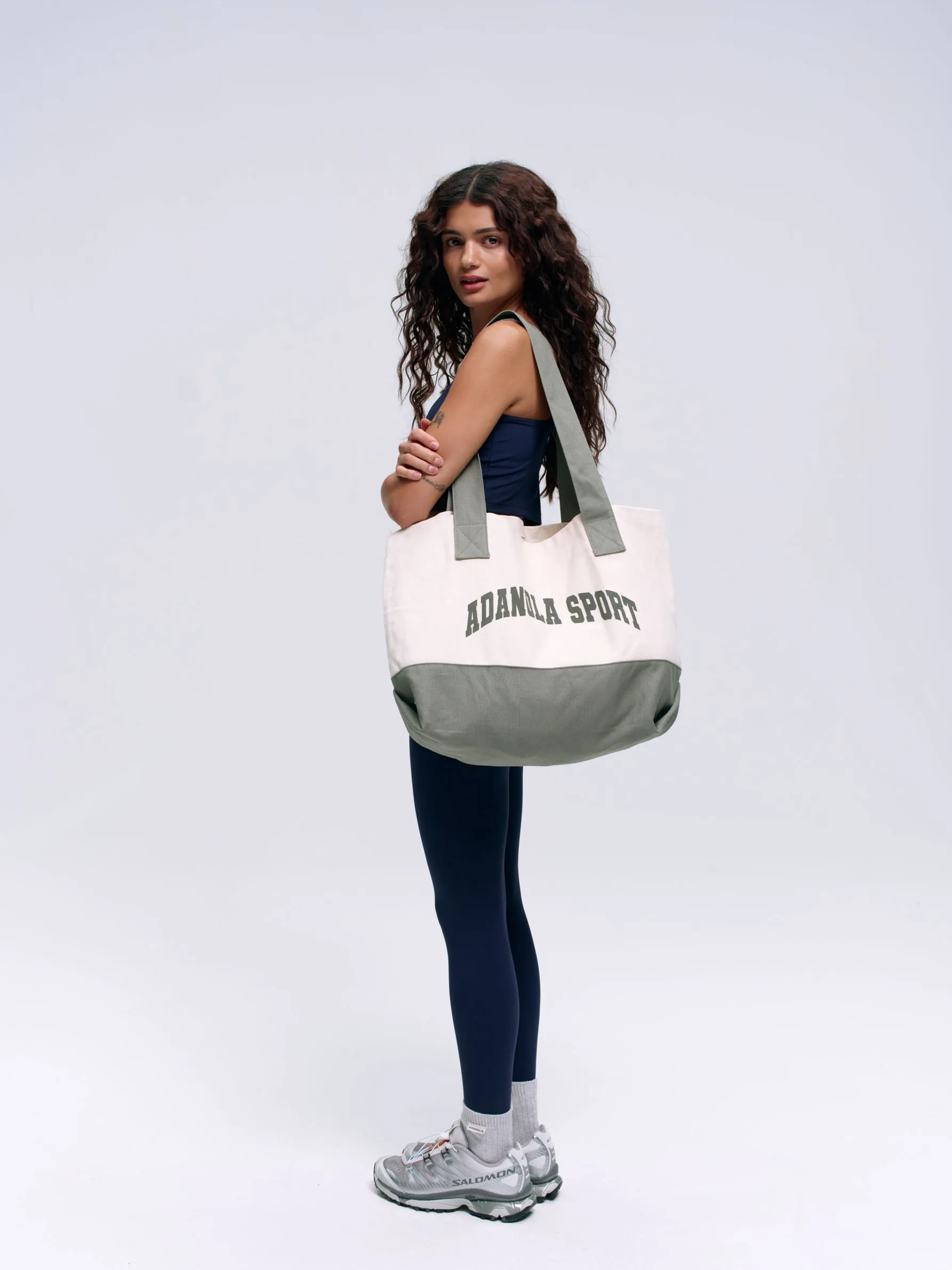 Adanola Sport Branded Tote - Cream/Olive sold by Adanola product image thumbnail 2