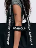 Branded Strap Tote Bag - Black/Cream sold by Adanola