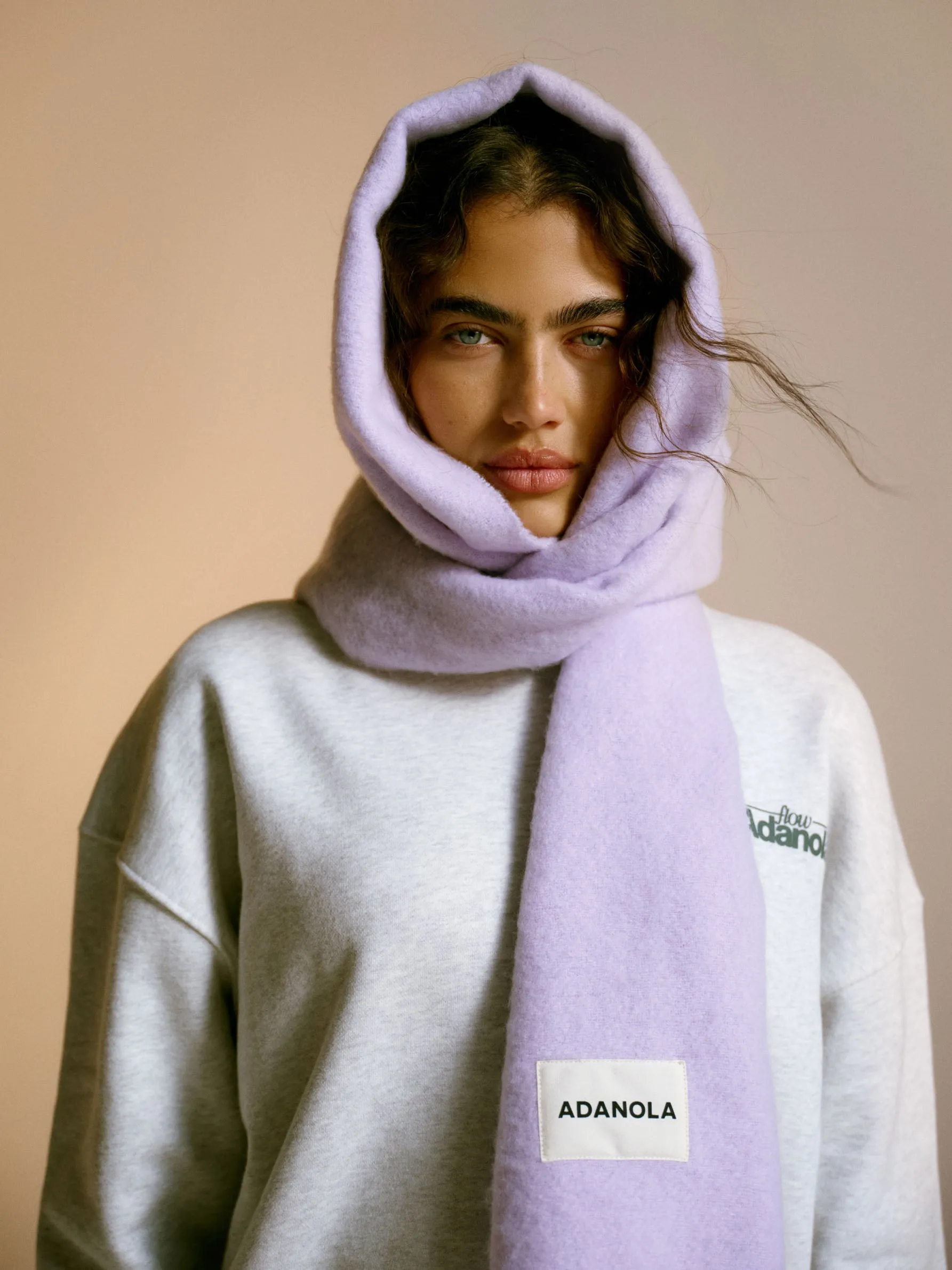 Knit Scarf - Lilac sold by Adanola product image thumbnail 5