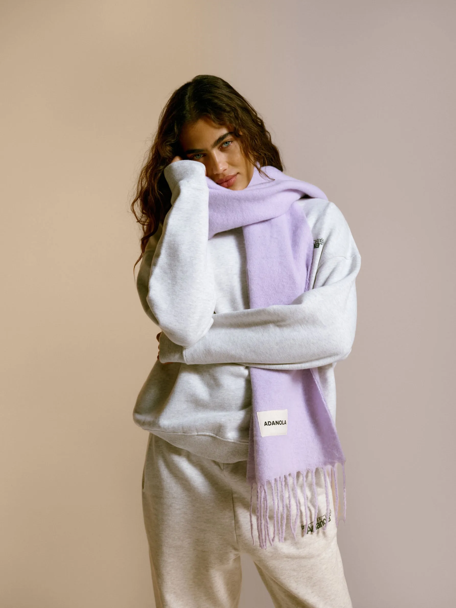 Knit Scarf - Lilac sold by Adanola product image thumbnail 4