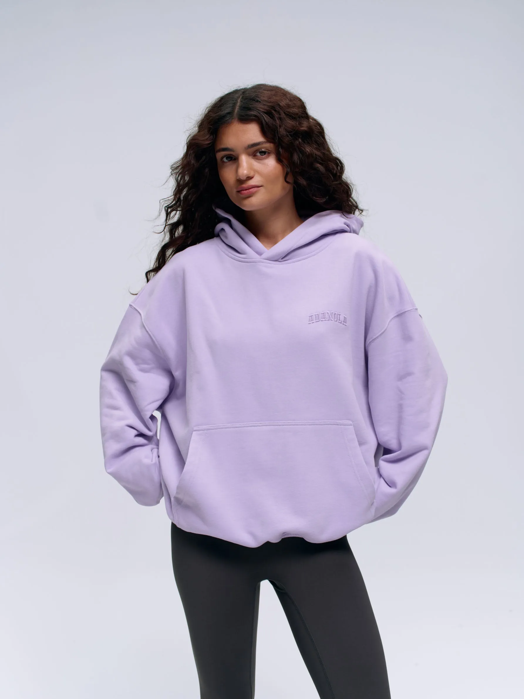Varsity Oversized Hoodie - Lilac Purple sold by Adanola