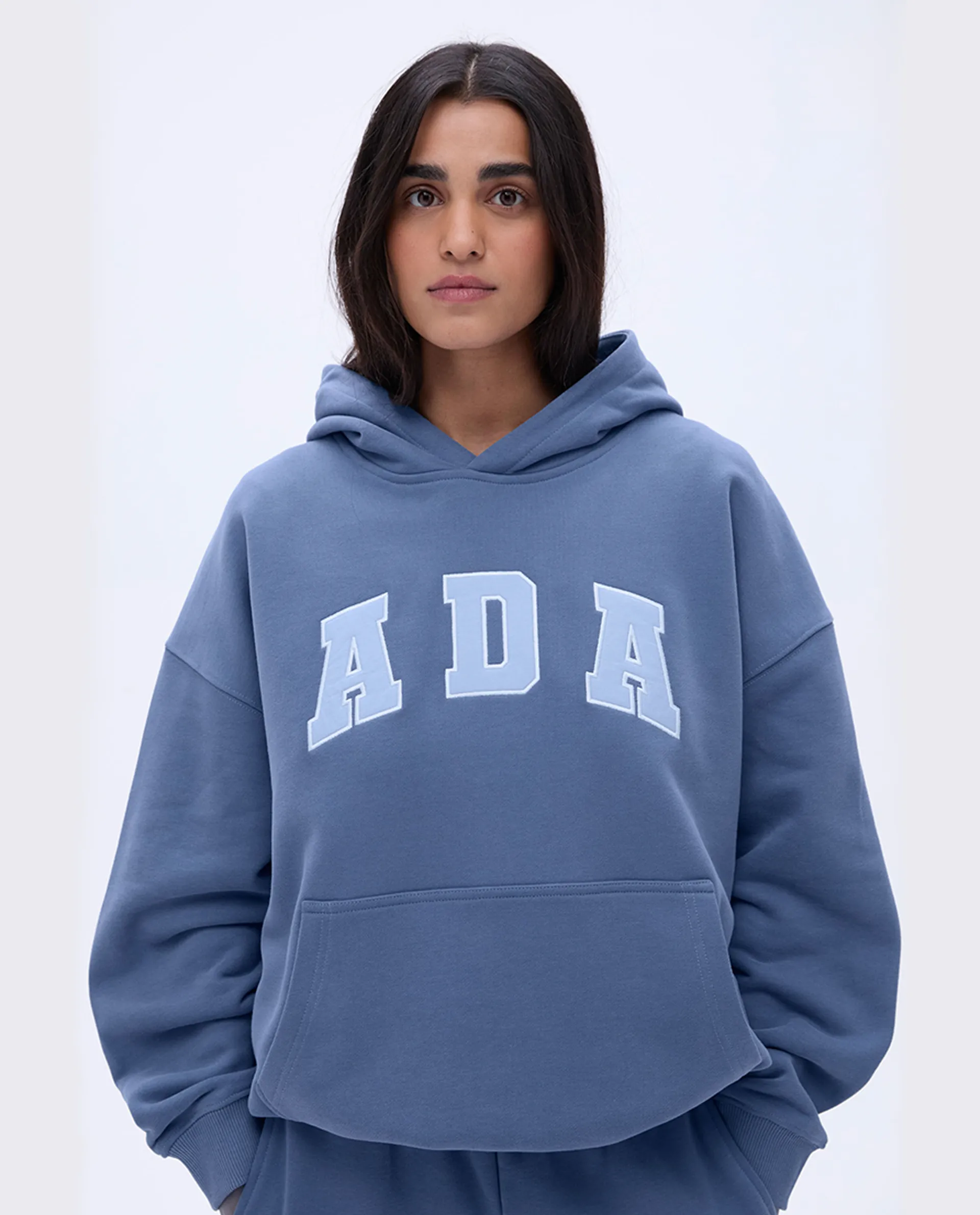ADA Oversized Hoodie - Vintage Blue/Powder Blue sold by Adanola
