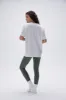 Varsity Stitch Oversized Short Sleeve T-shirt - Light Grey Melange/Black sold by Adanola