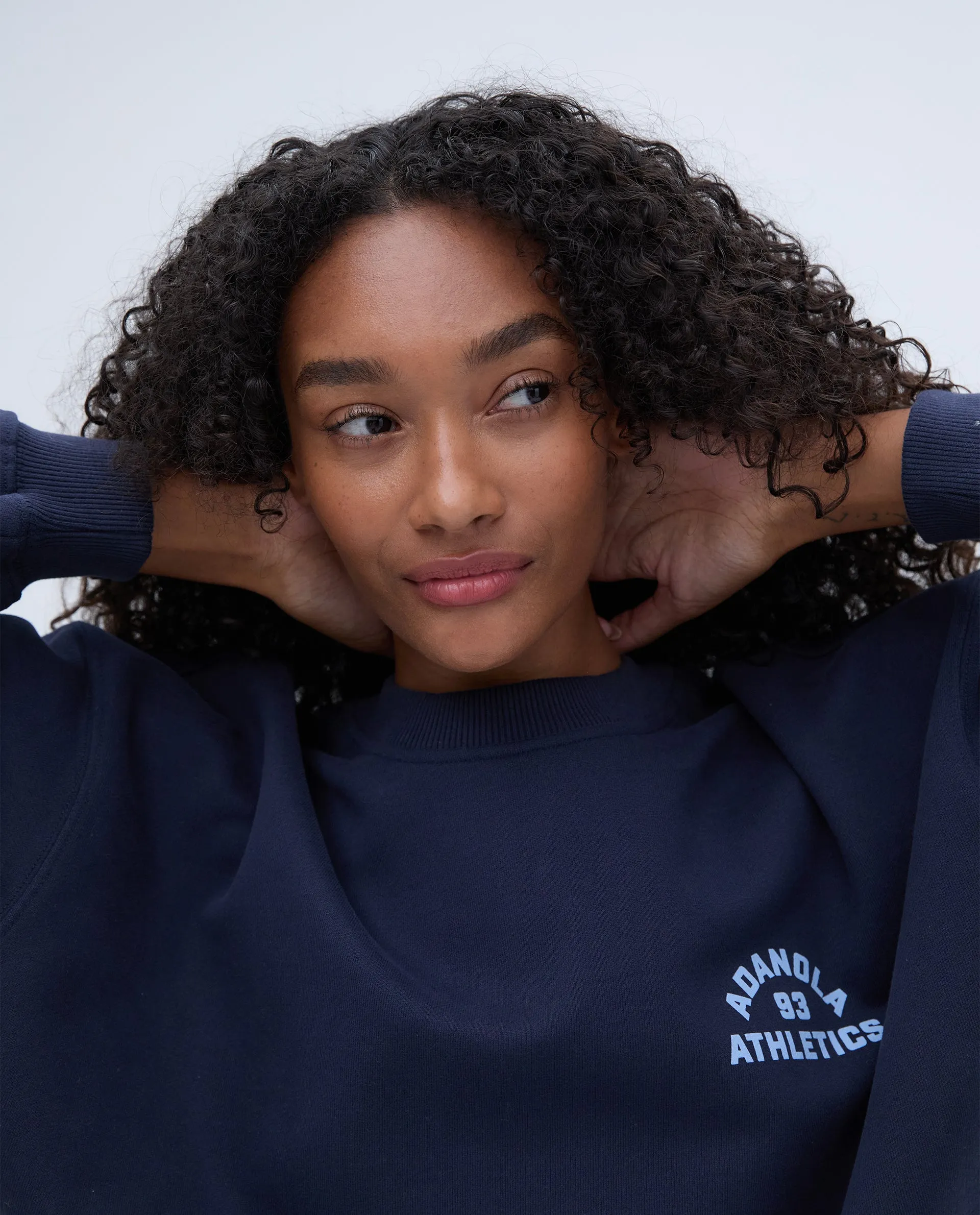 Campus Oversized Sweatshirt - Navy Blue/Powder Blue sold by Adanola product image thumbnail 2