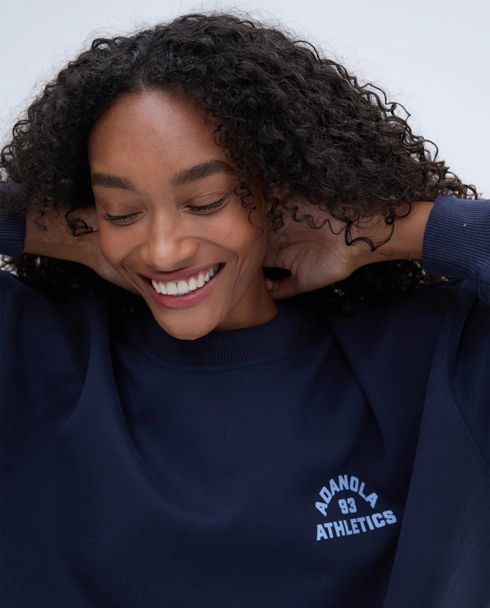 Campus Oversized Sweatshirt - Navy Blue/Powder Blue sold by Adanola product image thumbnail 4