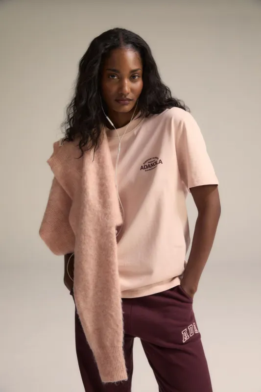Classics Oversized Short Sleeve T-shirt - Blush Pink sold by Adanola
