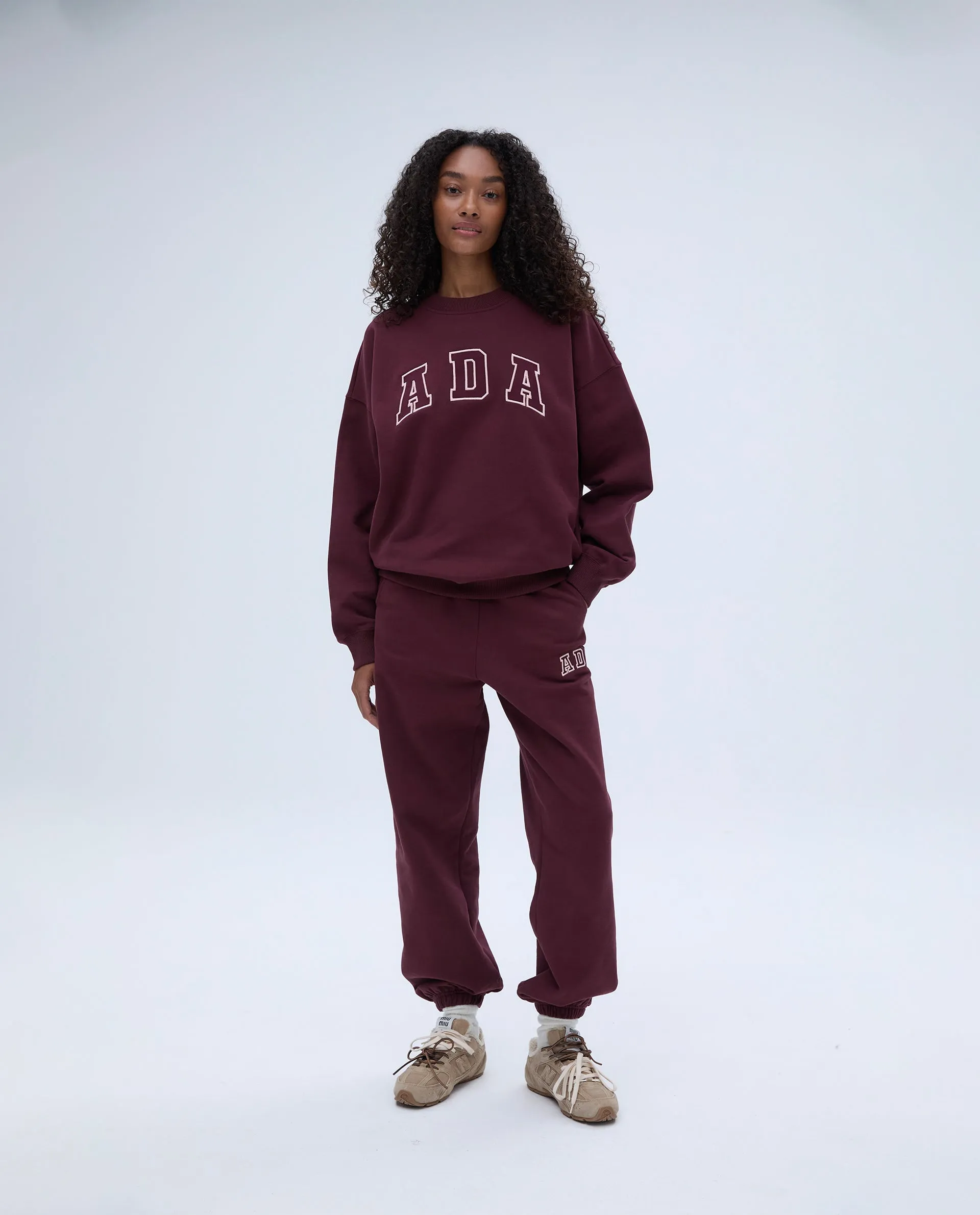 ADA Oversized Sweatshirt - Burgundy sold by Adanola product image thumbnail 4