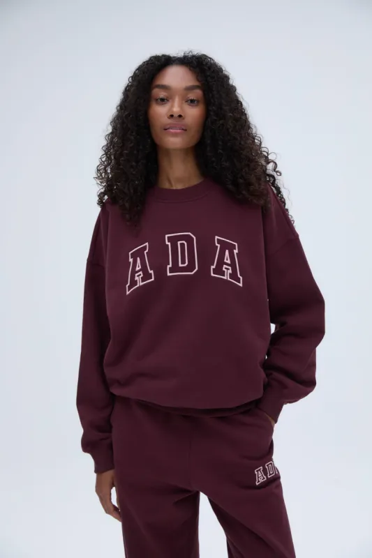 ADA Oversized Sweatshirt - Burgundy sold by Adanola
