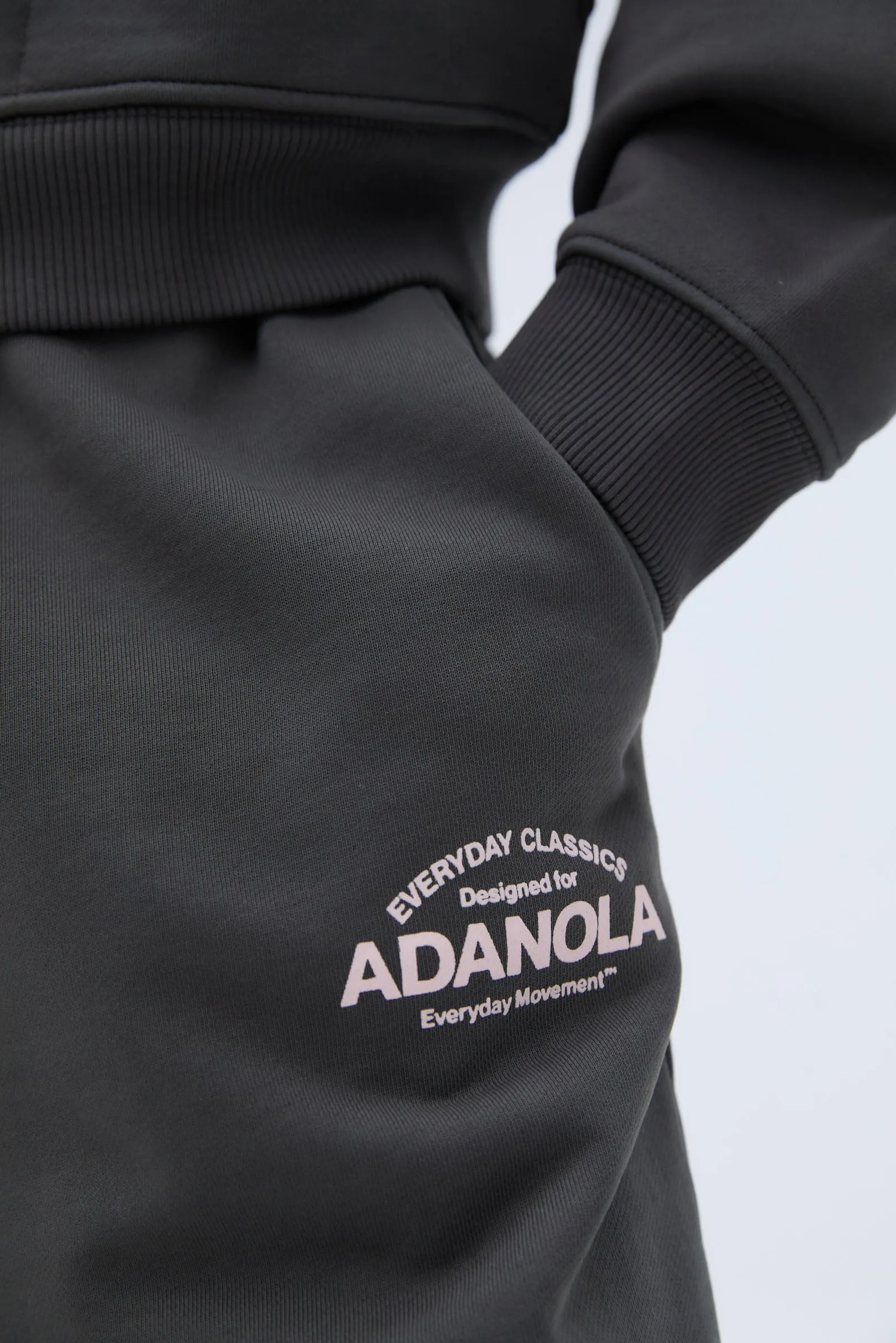 Classics Straight Leg Sweatpants - Charcoal Grey/Blush Pink sold by Adanola product image thumbnail 3