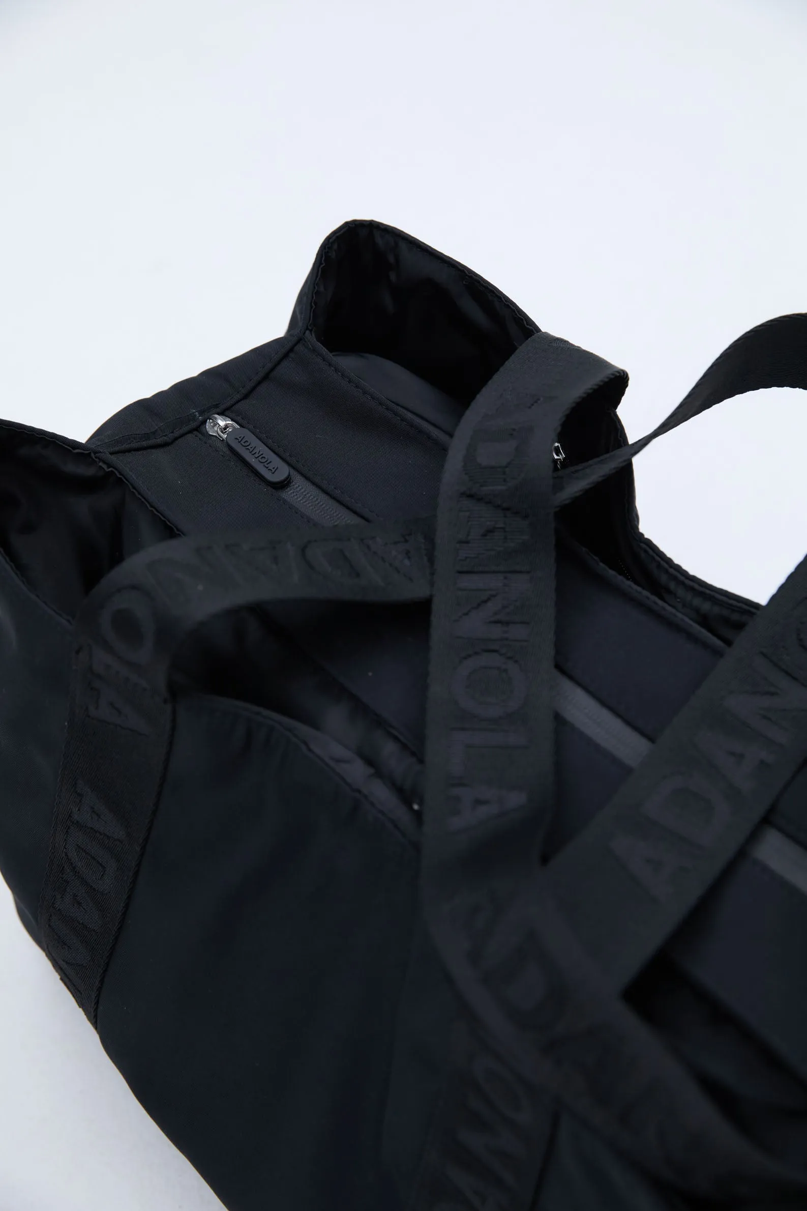 Nylon Zip Tote Bag - Black sold by Adanola product image thumbnail 2