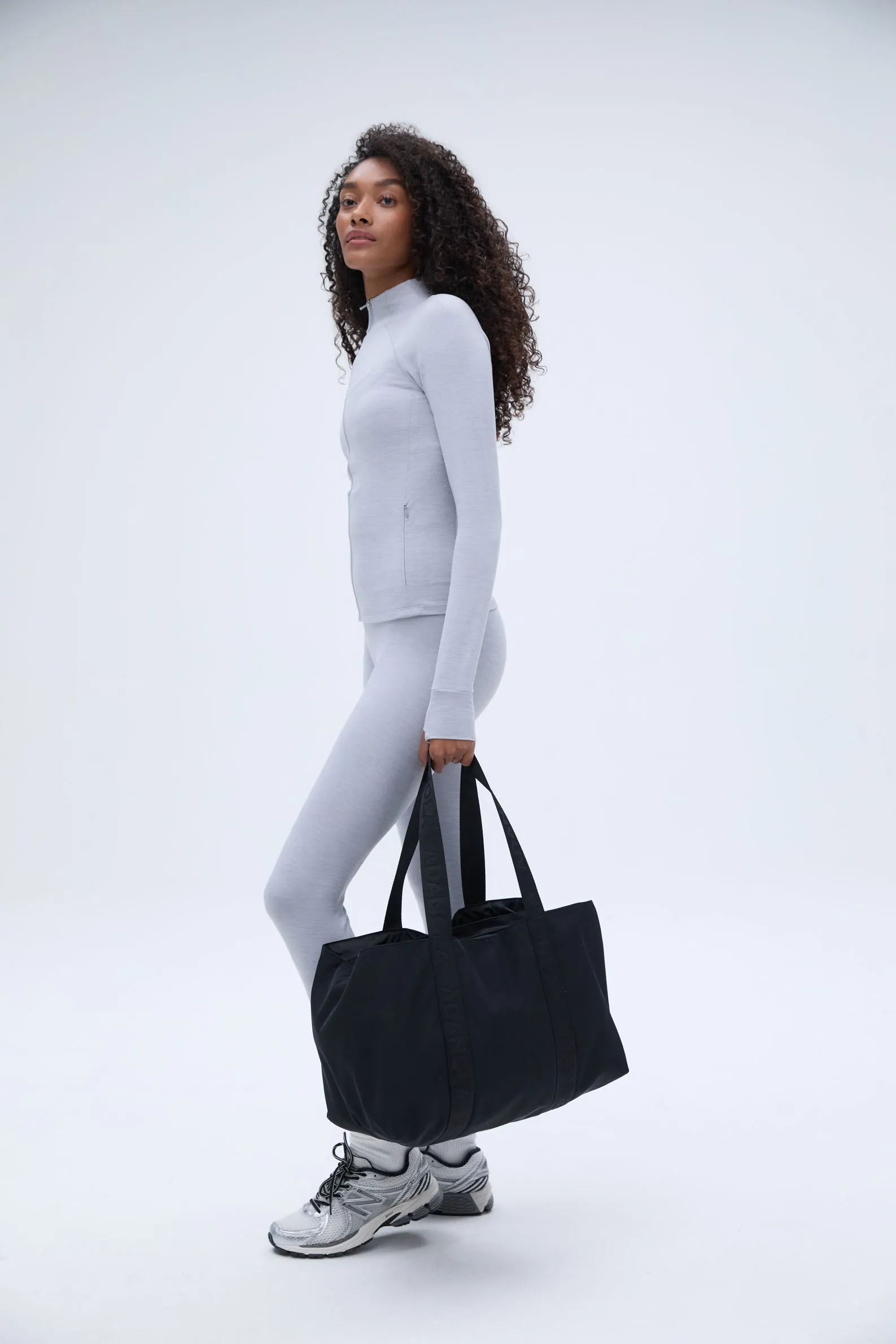 Nylon Zip Tote Bag - Black sold by Adanola product image thumbnail 3