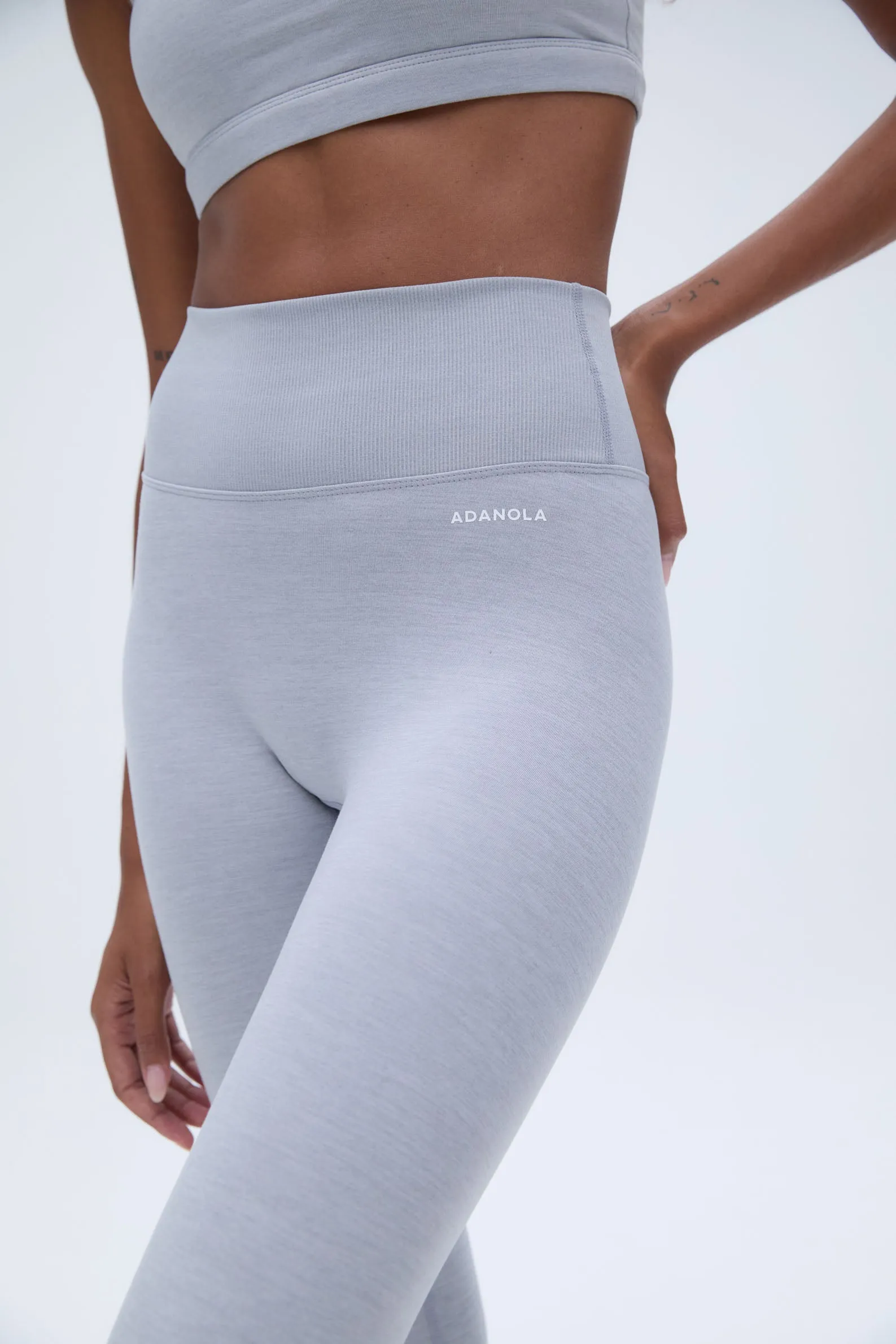 Brushed Legging - Light Grey Melange sold by Adanola product image thumbnail 3