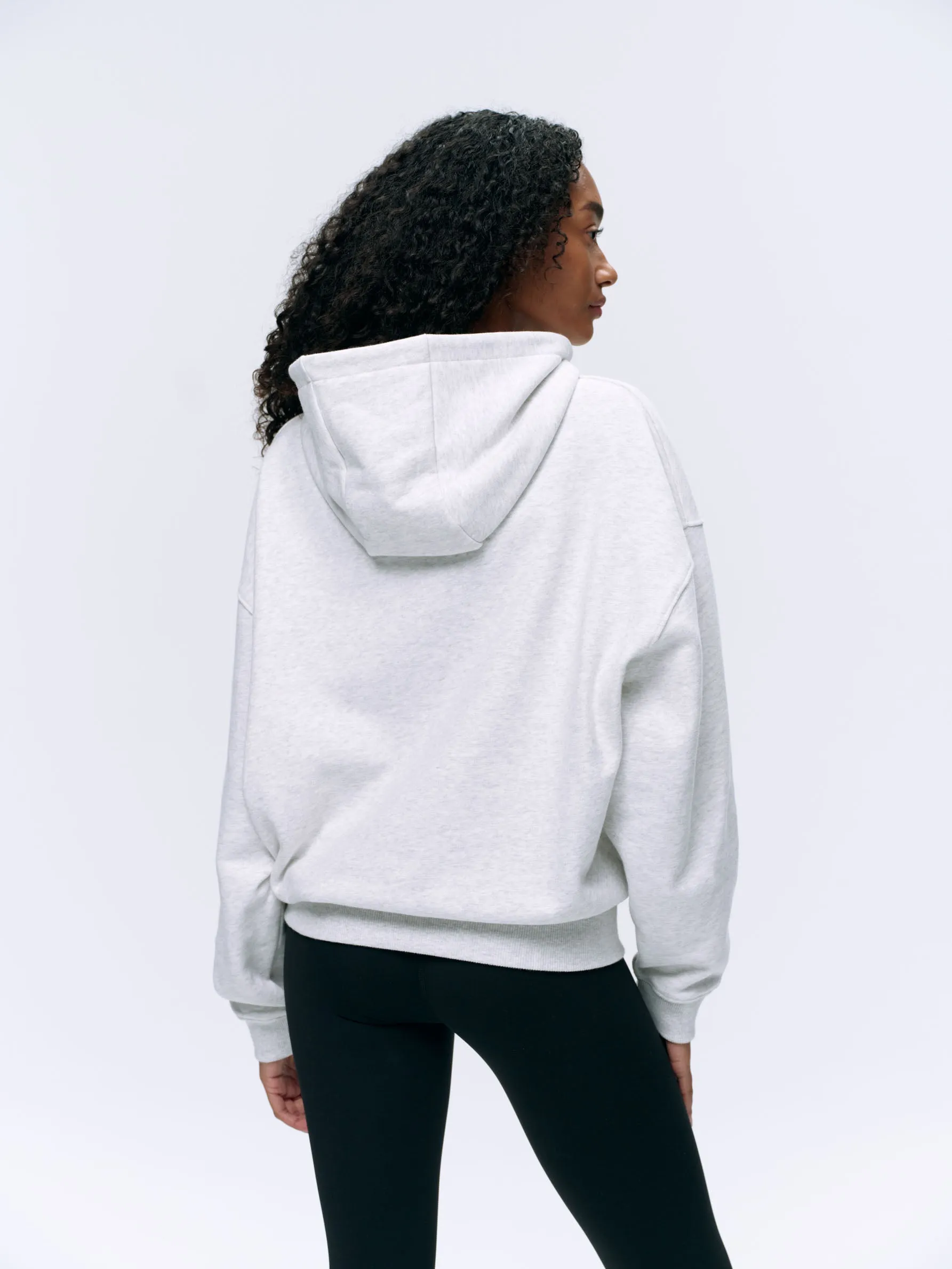 AS Double Zip Relaxed Hoodie - Light Grey Melange/Sea Green sold by Adanola product image thumbnail 2