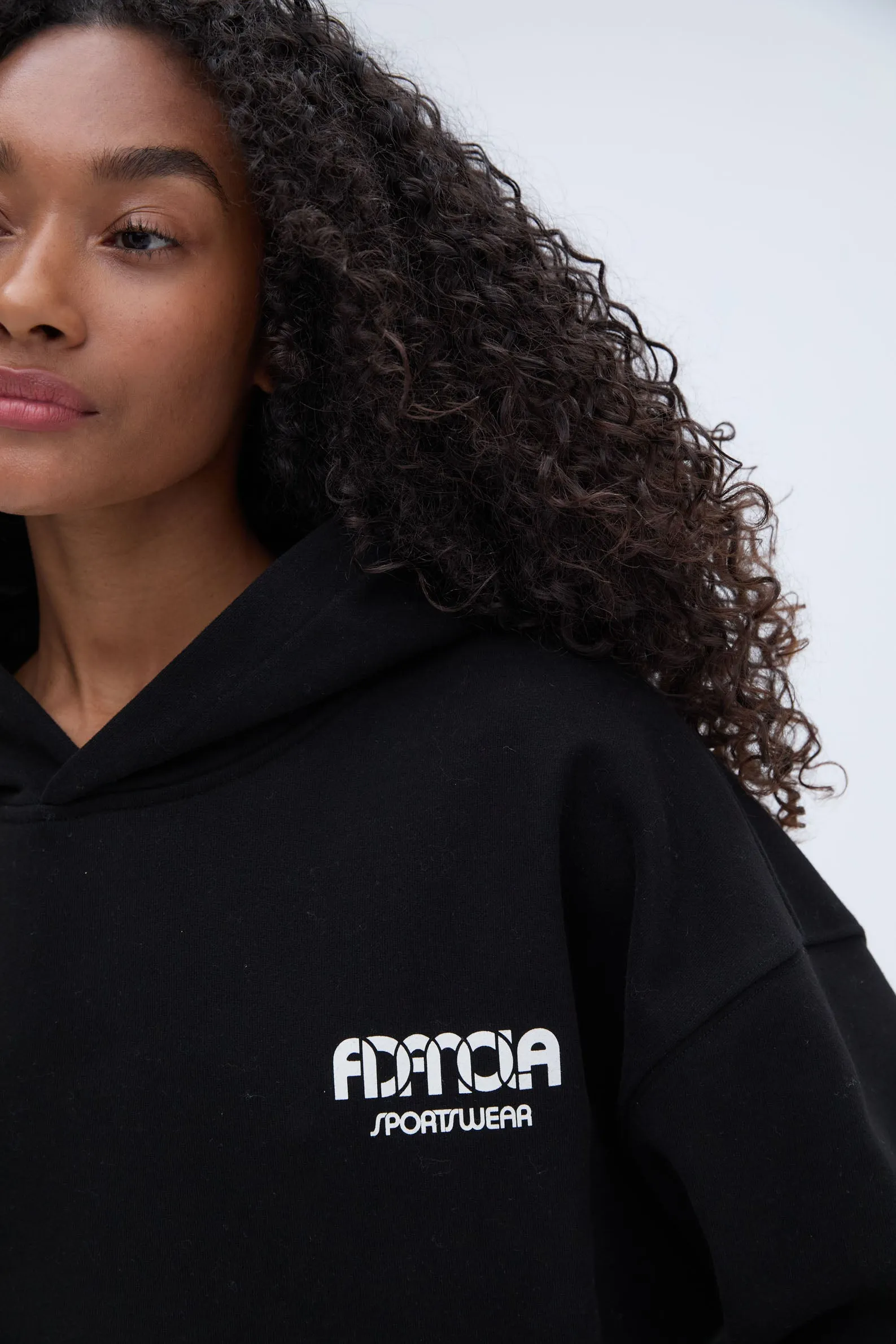 Sportswear Oversized Hoodie - Black/Marshmallow White sold by Adanola product image thumbnail 3