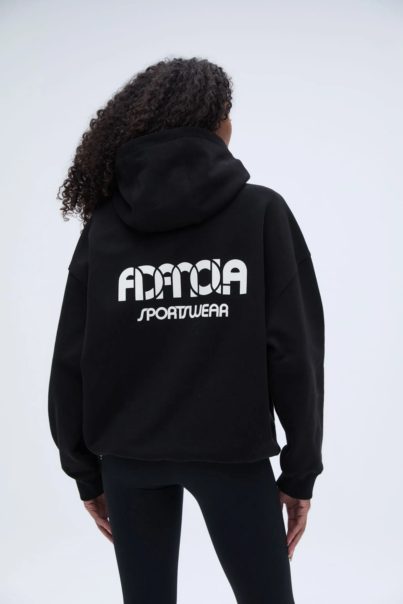 Sportswear Oversized Hoodie - Black/Marshmallow White sold by Adanola product image thumbnail 2