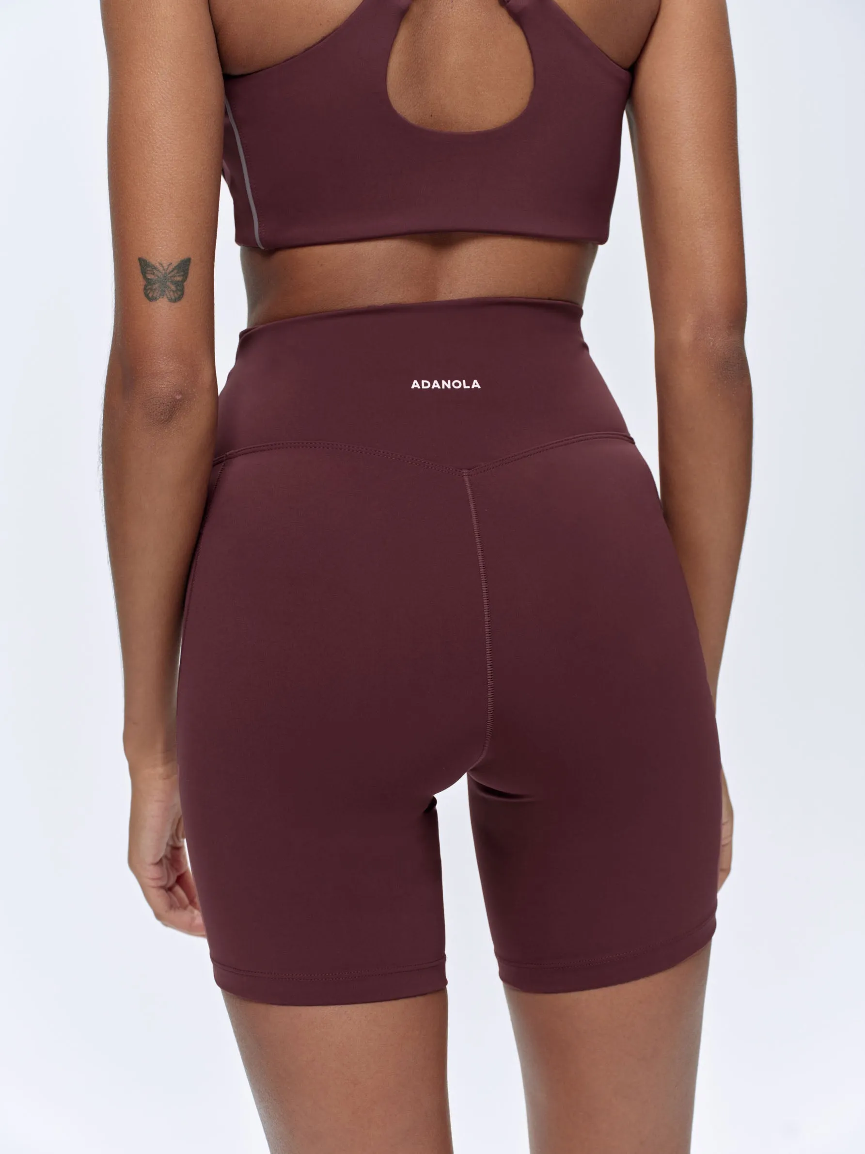 Ultimate Ultra Crop Pocket Shorts - Burgundy sold by Adanola product image thumbnail 3