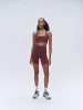 Ultimate Ultra Crop Pocket Shorts - Burgundy sold by Adanola