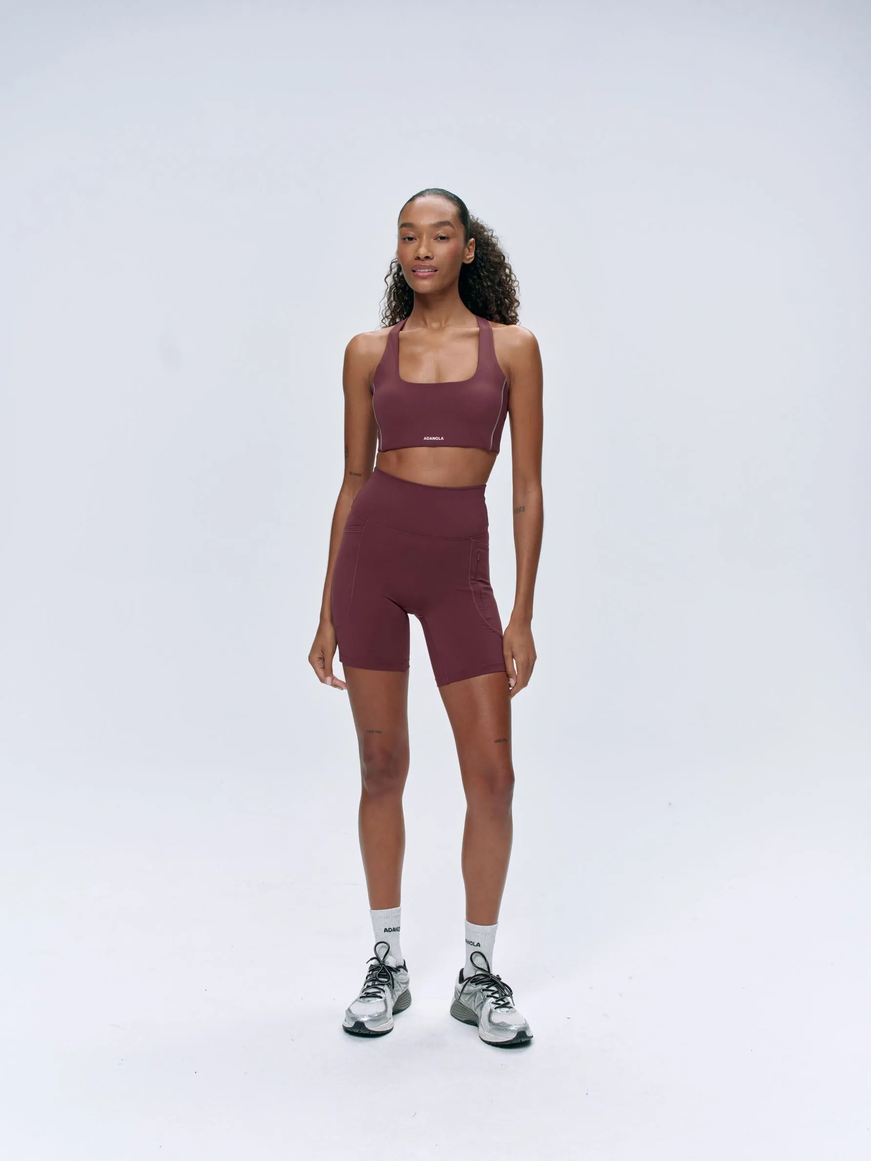 Ultimate Ultra Crop Pocket Shorts - Burgundy sold by Adanola product image thumbnail 2
