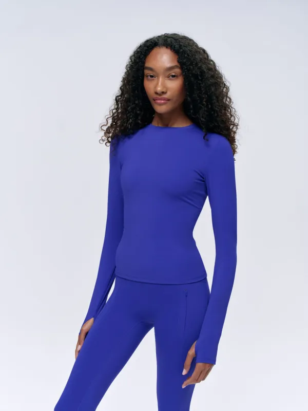Ultimate Long Sleeve Top - Cobalt Blue sold by Adanola