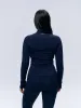 Ultimate Long Sleeve Zip Up Top - Navy Blue sold by Adanola