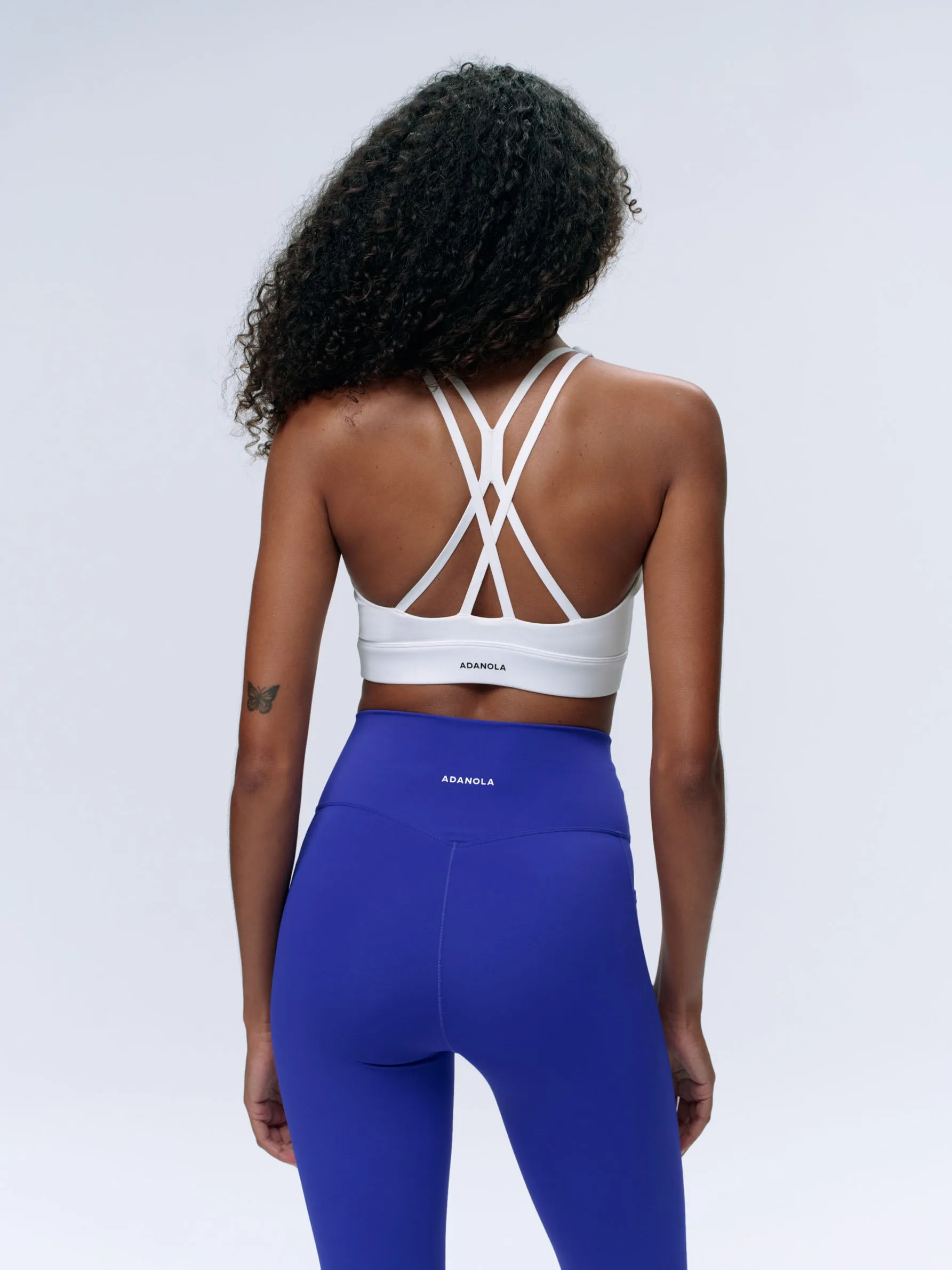 Ultimate Strappy Sports Bra - White sold by Adanola