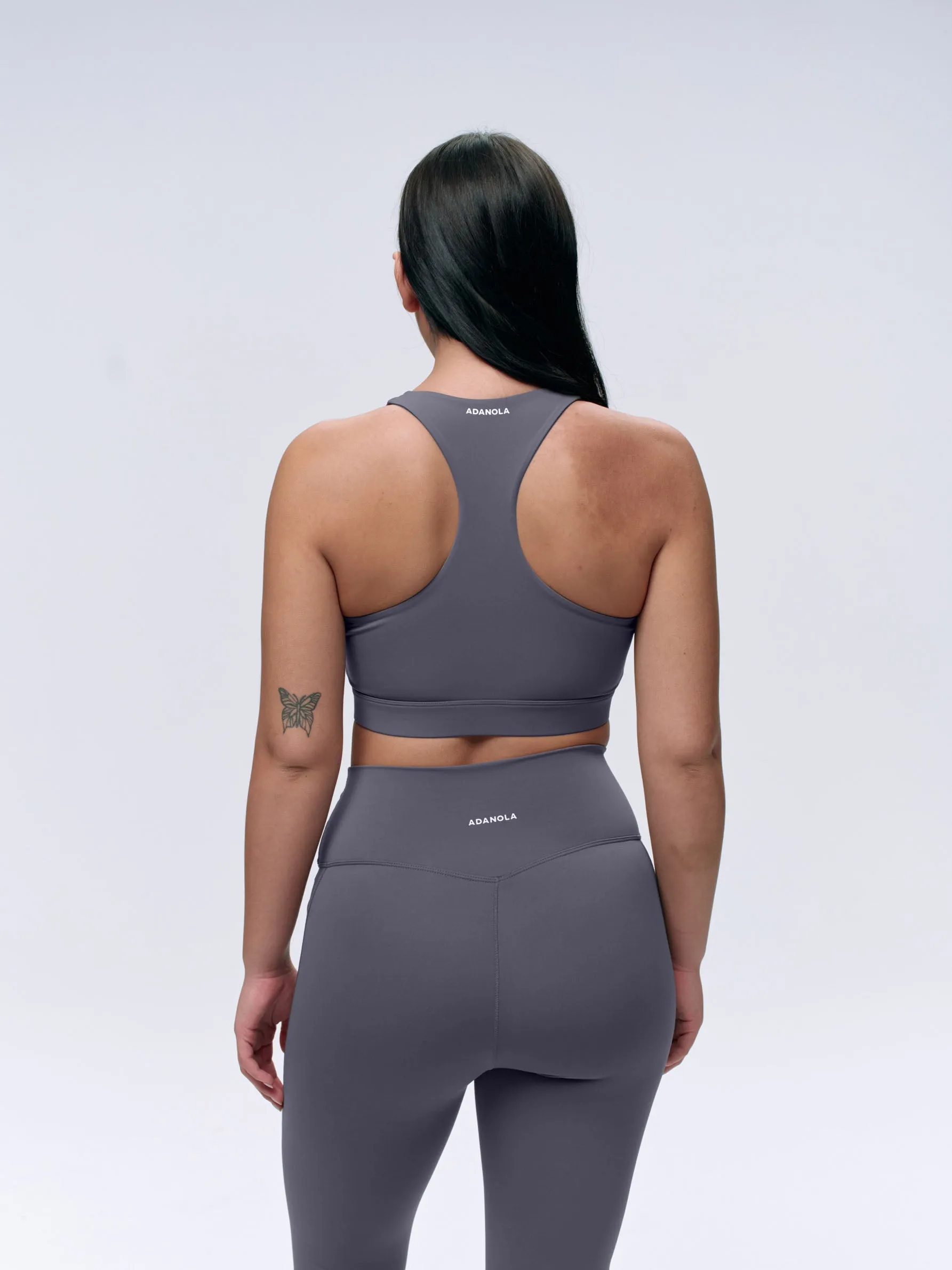 Ultimate Zip Front Bra - Dark Grey sold by Adanola product image thumbnail 3