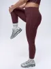 Ultimate Reflective Piping Leggings - Burgundy sold by Adanola