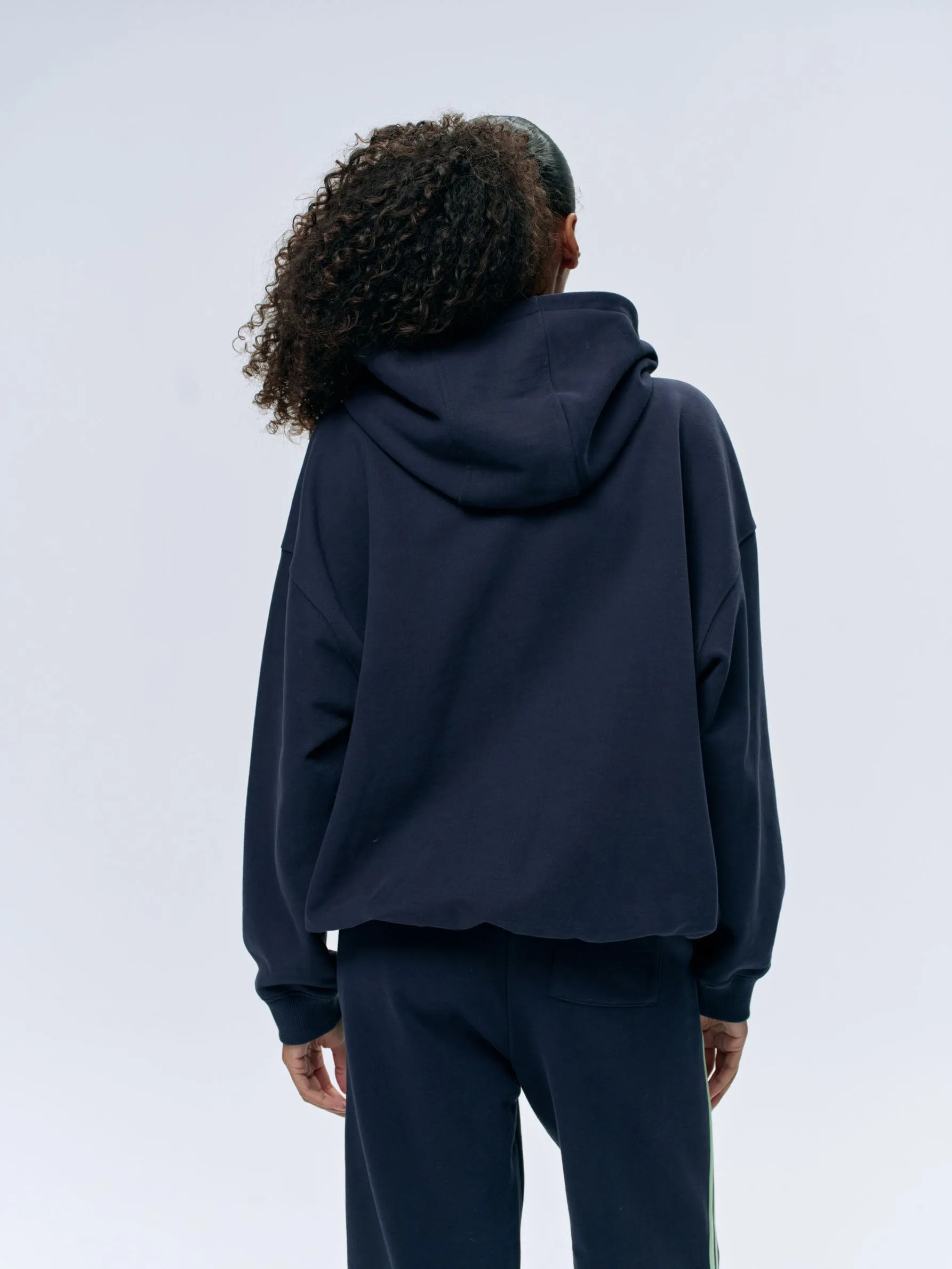 Community Spirit Oversized Full Zip Hoodie - Navy Blue/Mint Green sold by Adanola product image thumbnail 2