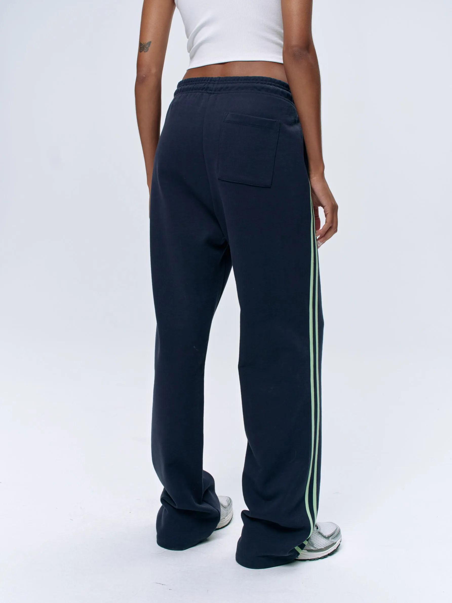 Piping Straight Leg Sweatpants - Navy Blue/Mint Green sold by Adanola product image thumbnail 4