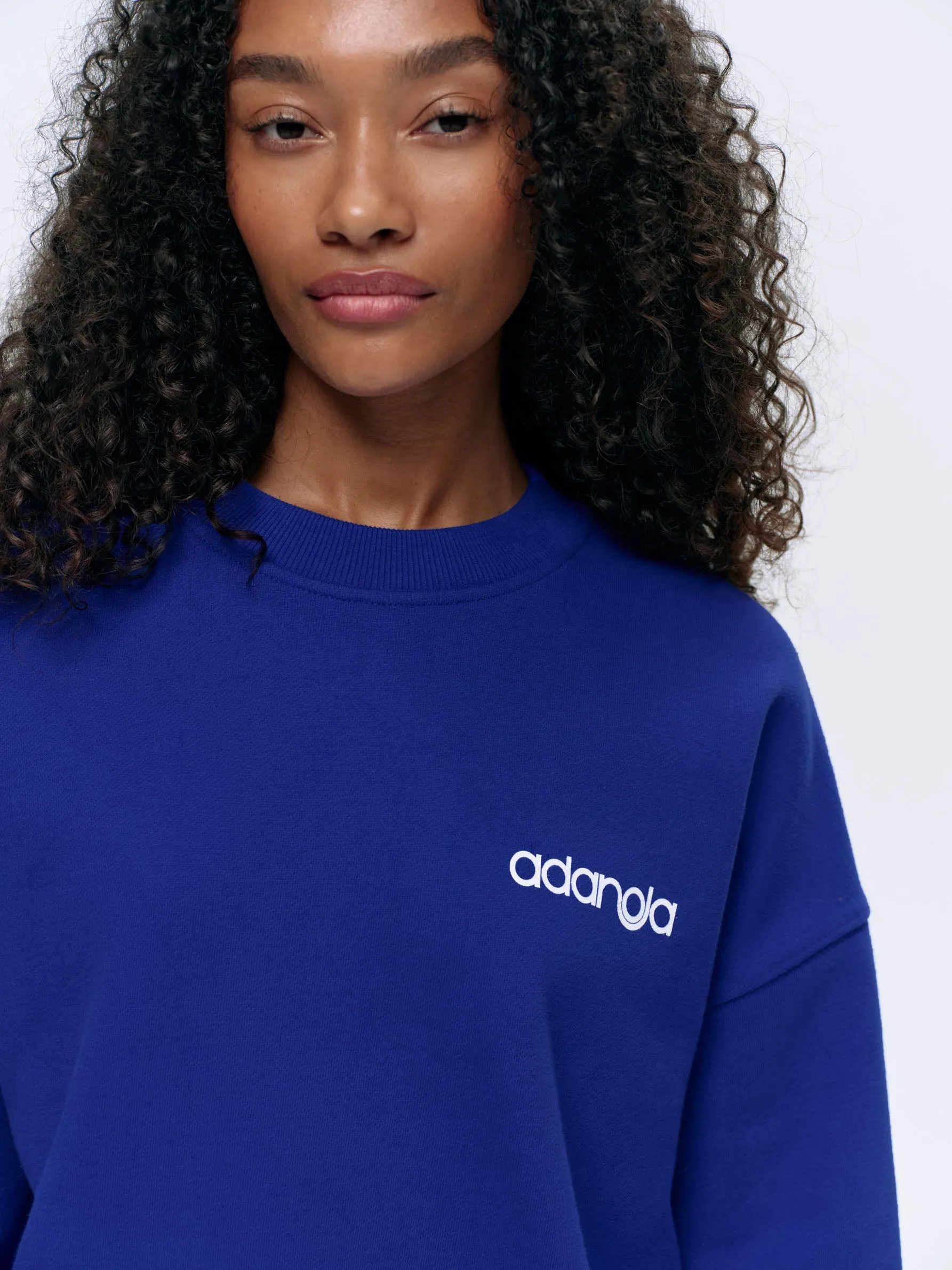 Motion Oversized Sweatshirt - Cobalt Blue/White sold by Adanola product image thumbnail 3