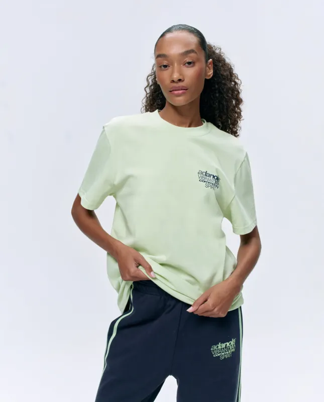Community Spirit Short Sleeve Oversized T-shirt - Mint Green/Navy Blue sold by Adanola
