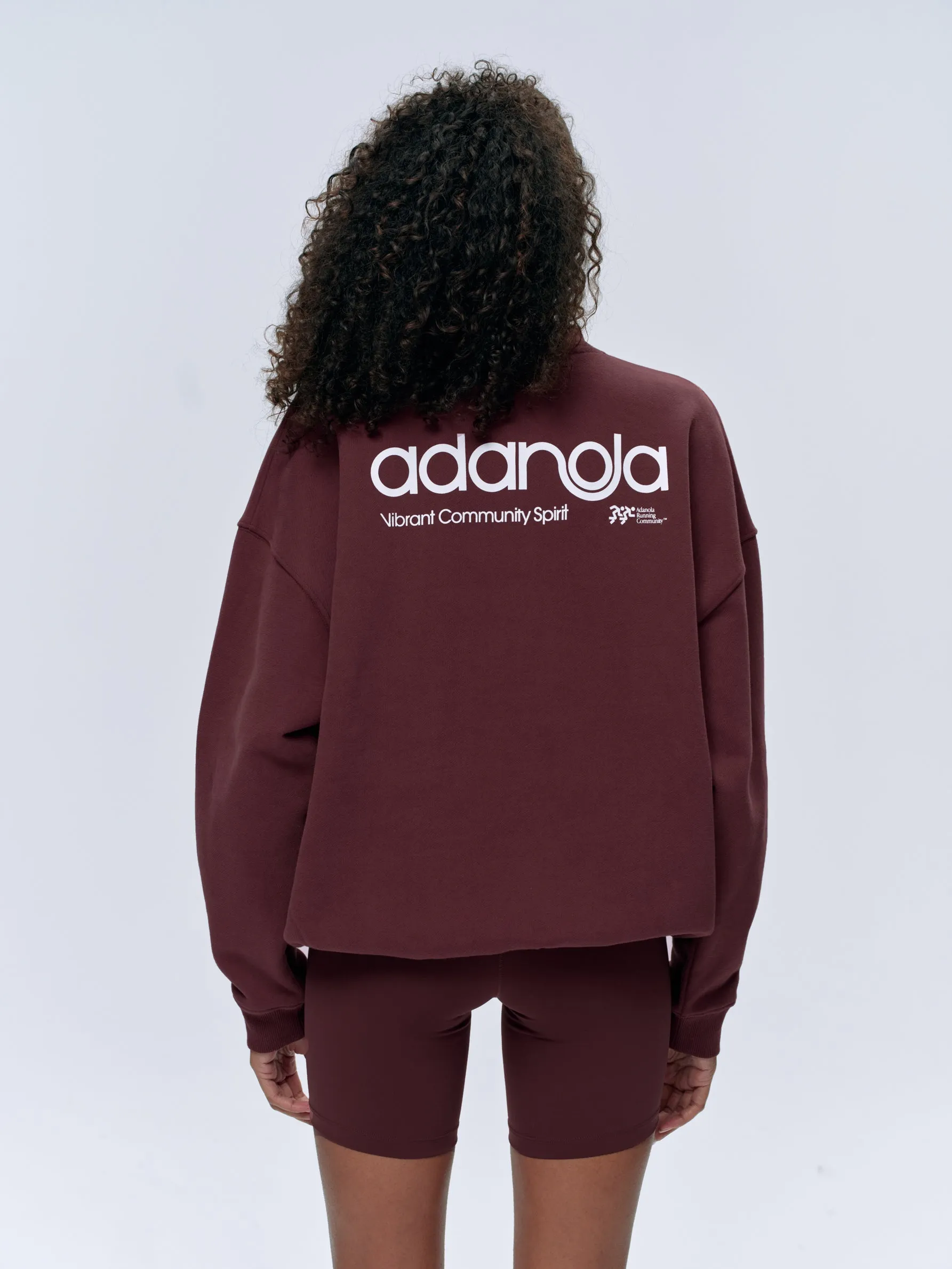 Motion Oversized Sweatshirt - Burgundy/White sold by Adanola product image thumbnail 5