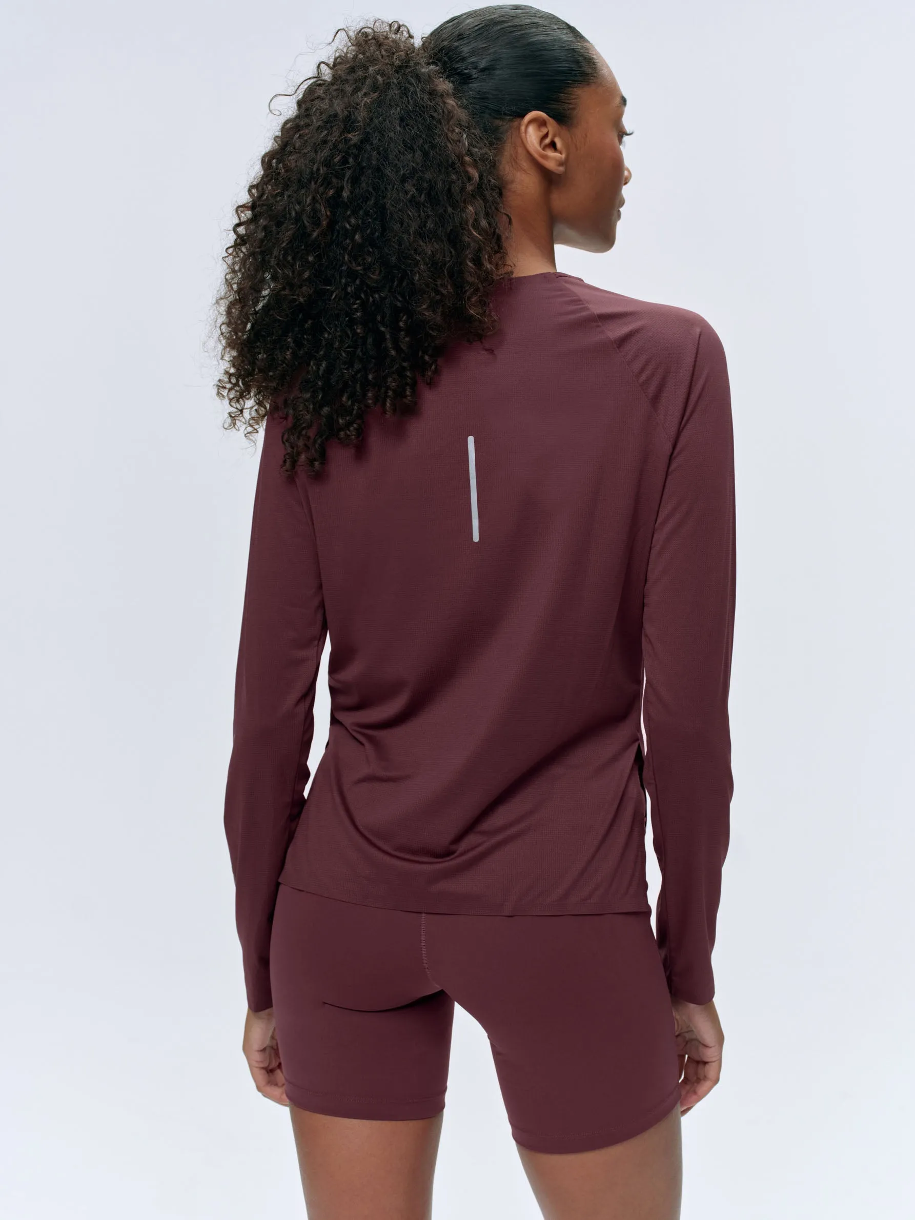 Lightweight Running Long Sleeve T-Shirt - Burgundy sold by Adanola product image thumbnail 3