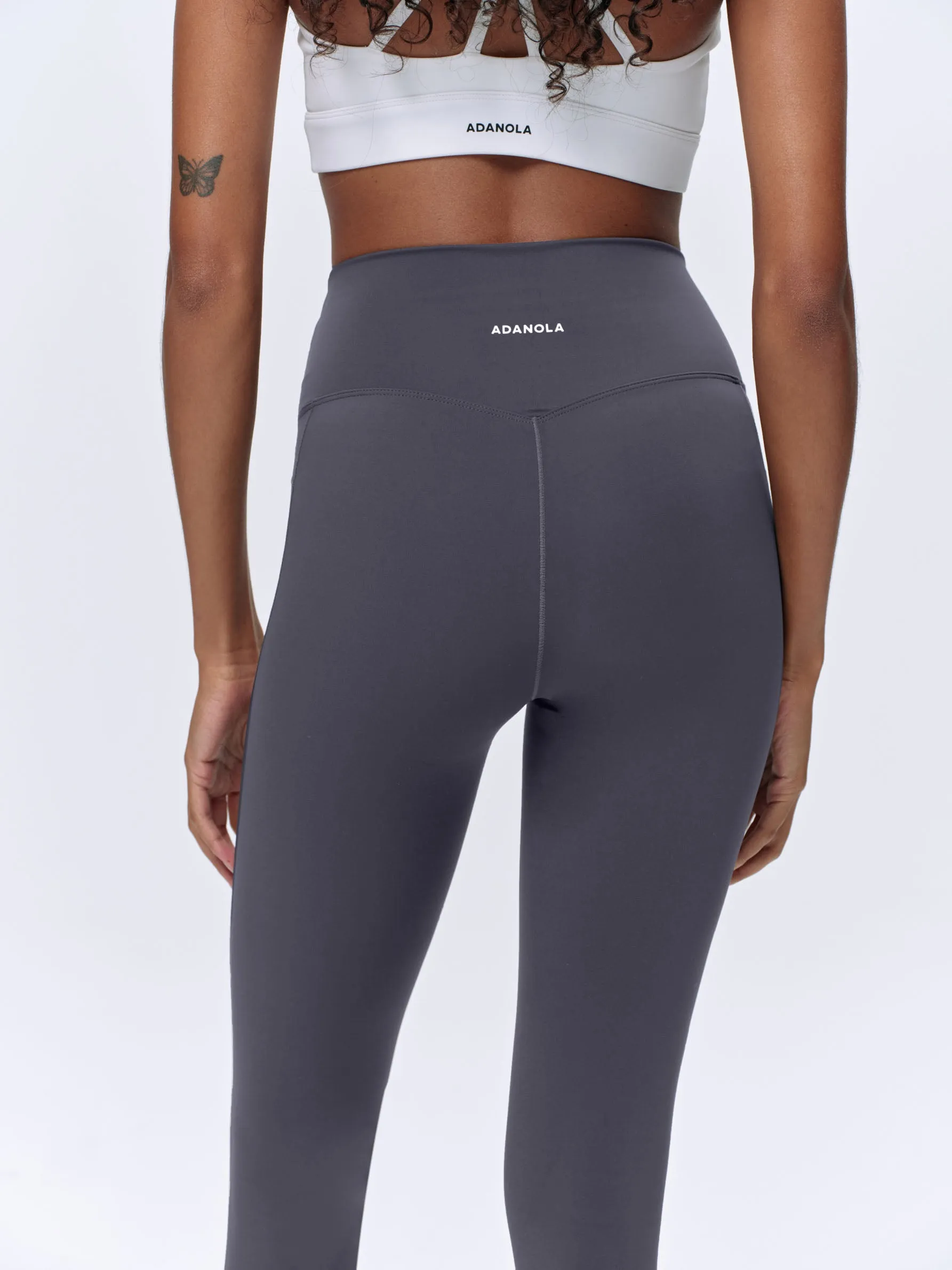 Ultimate Seam Detail Zip Pocket Leggings - Dark Grey sold by Adanola product image thumbnail 3