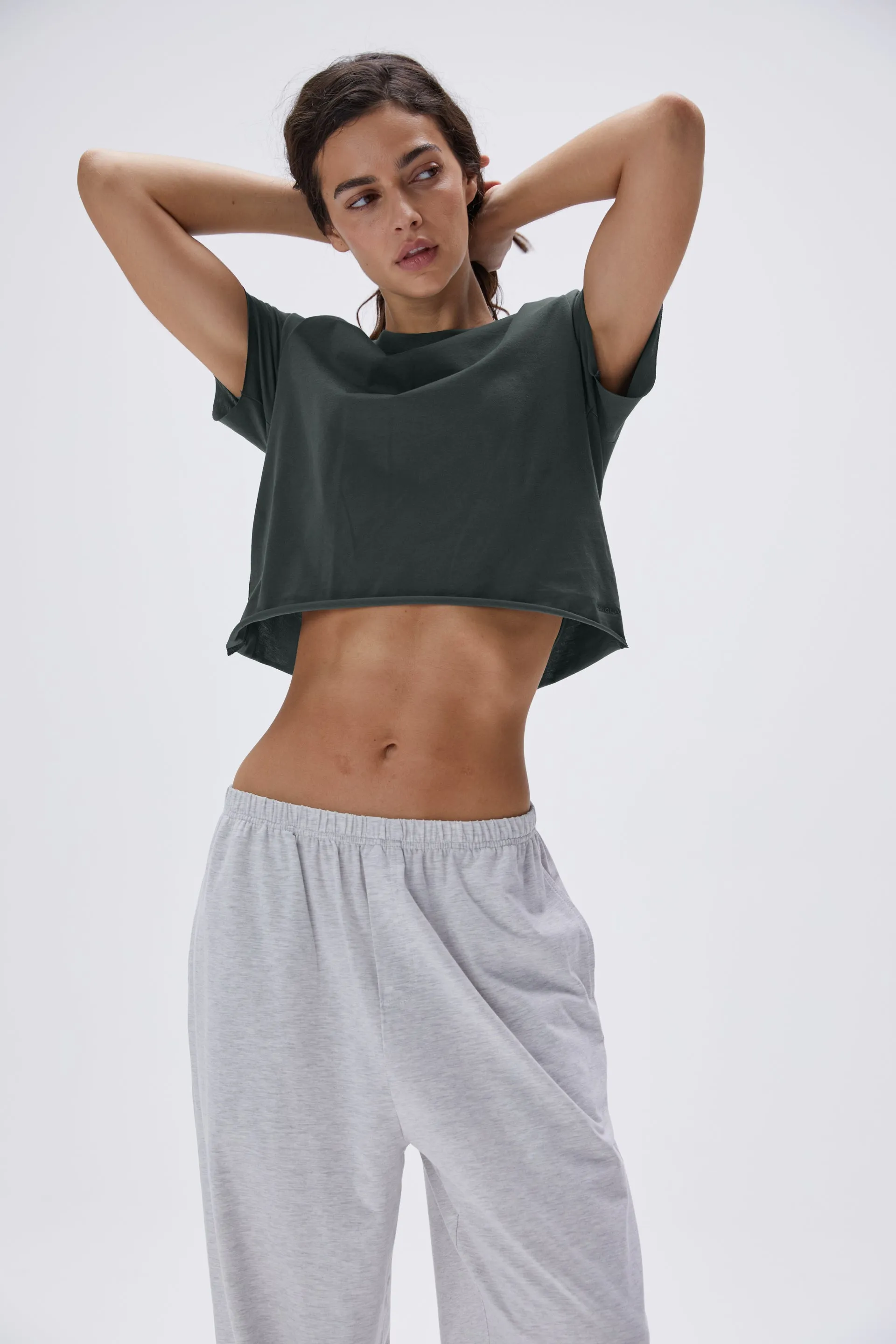 Raw Hem T-shirt - Mineral Green sold by Adanola product image thumbnail 2