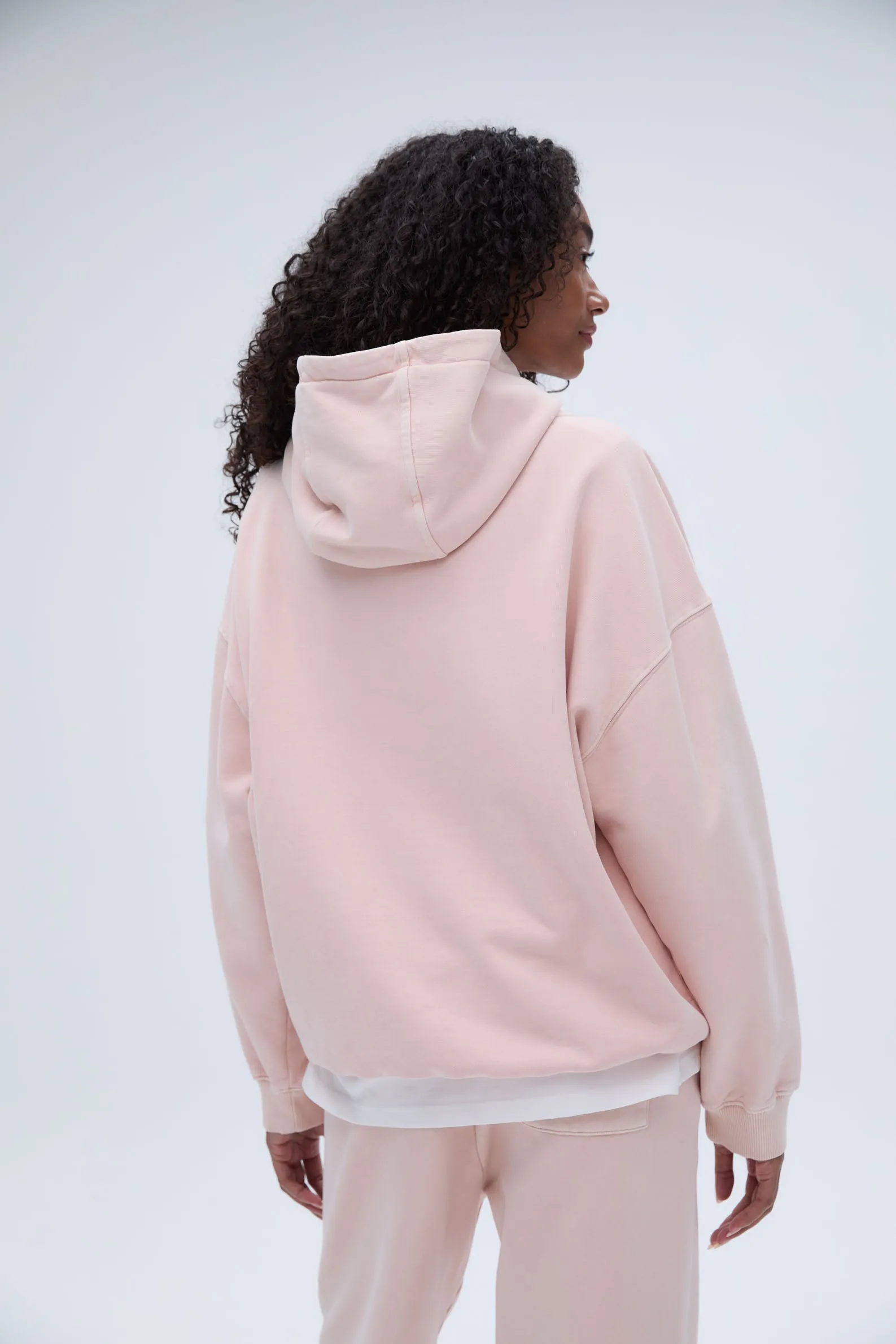 Varsity Washed Oversized Hoodie - Blush Pink/Burgundy sold by Adanola product image thumbnail 3