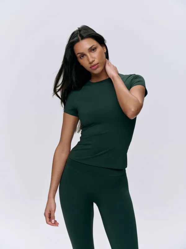 Ultimate Short Sleeve Top - Pine Green made by Adanola