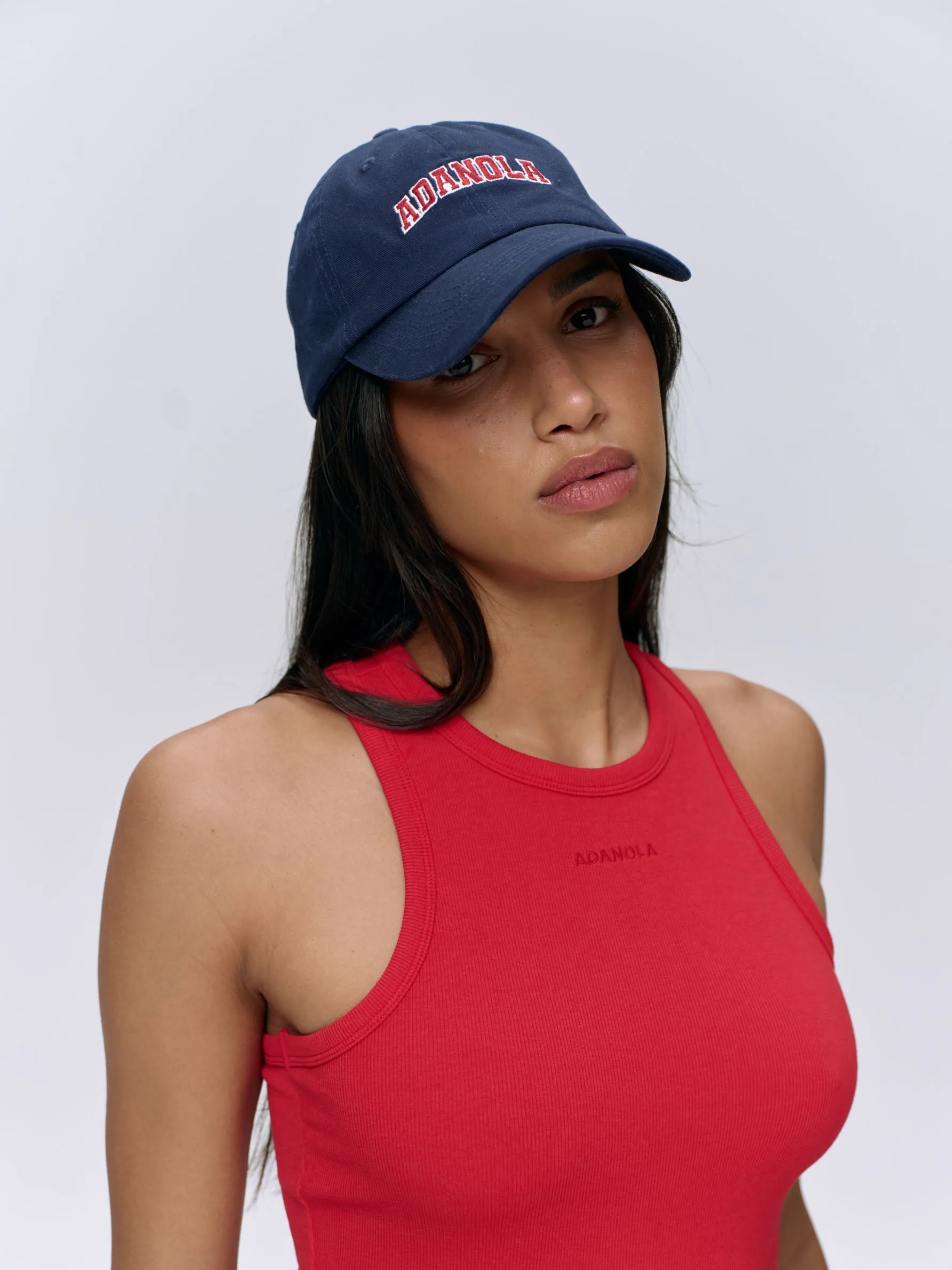 Varsity Cap - Navy Blue/Red sold by Adanola product image thumbnail 4