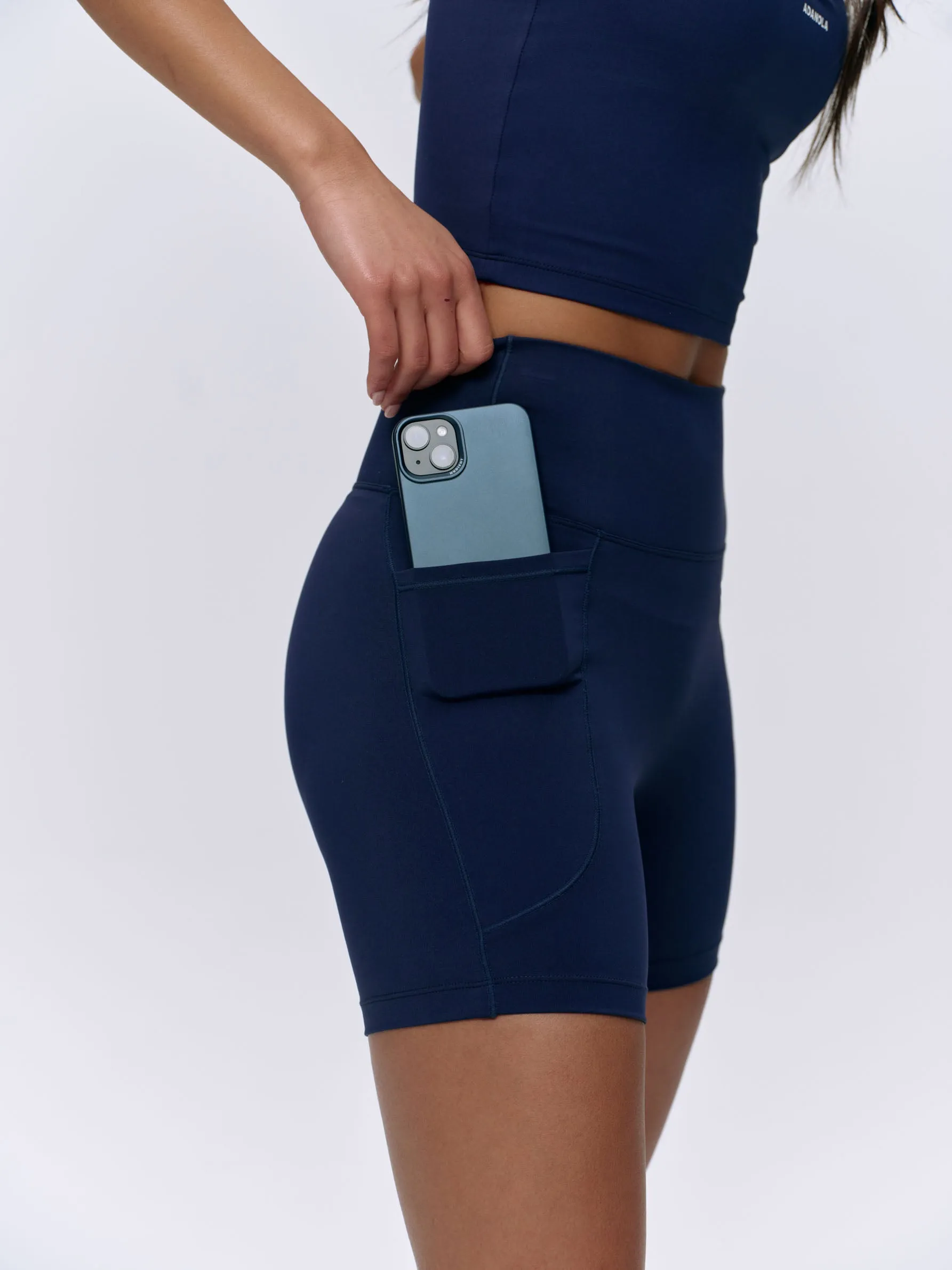 Ultimate Ultra Crop Pocket Shorts - Navy sold by Adanola product image thumbnail 4