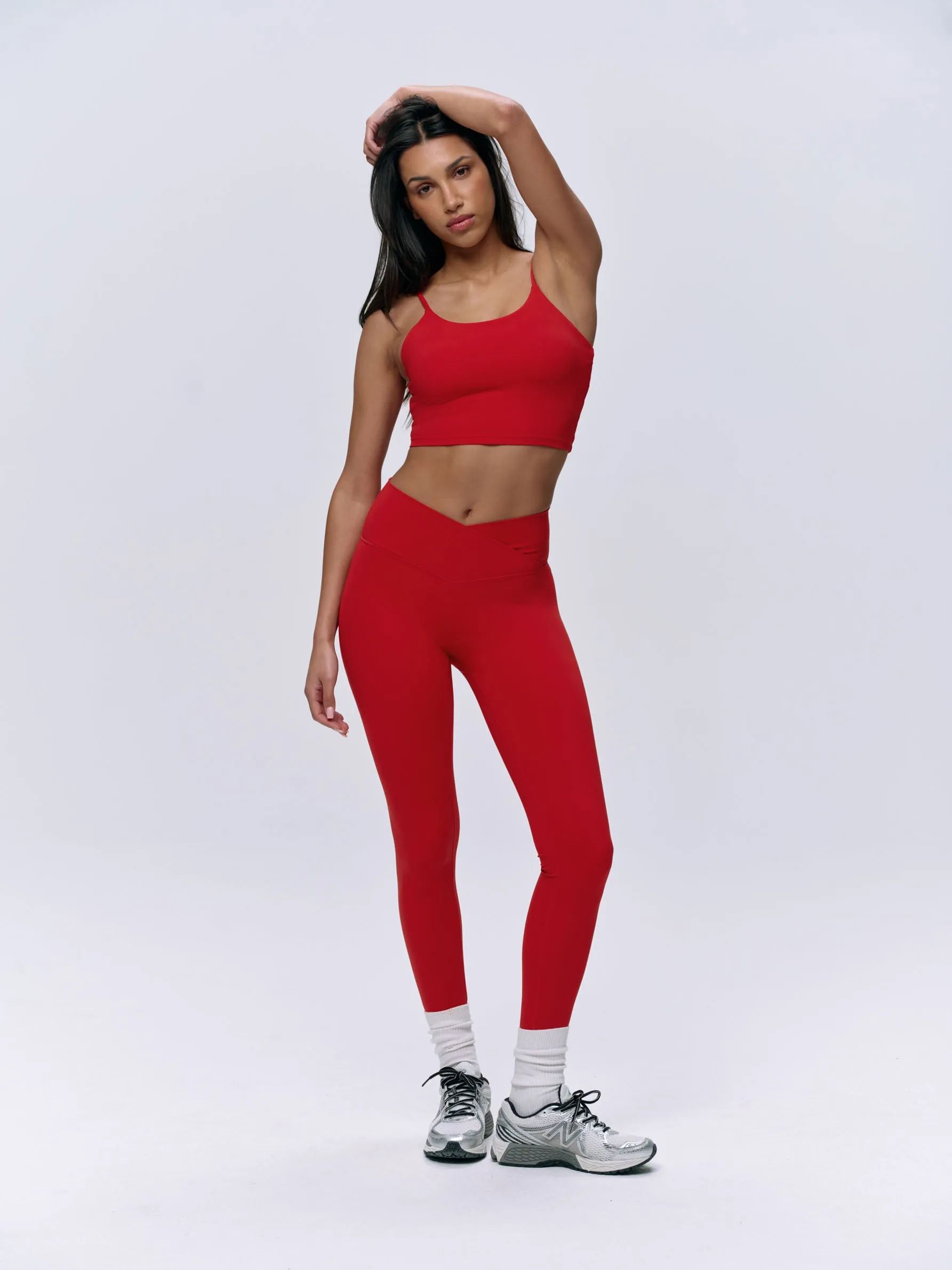 Ultimate Wrap Over Legging - Classic Red sold by Adanola