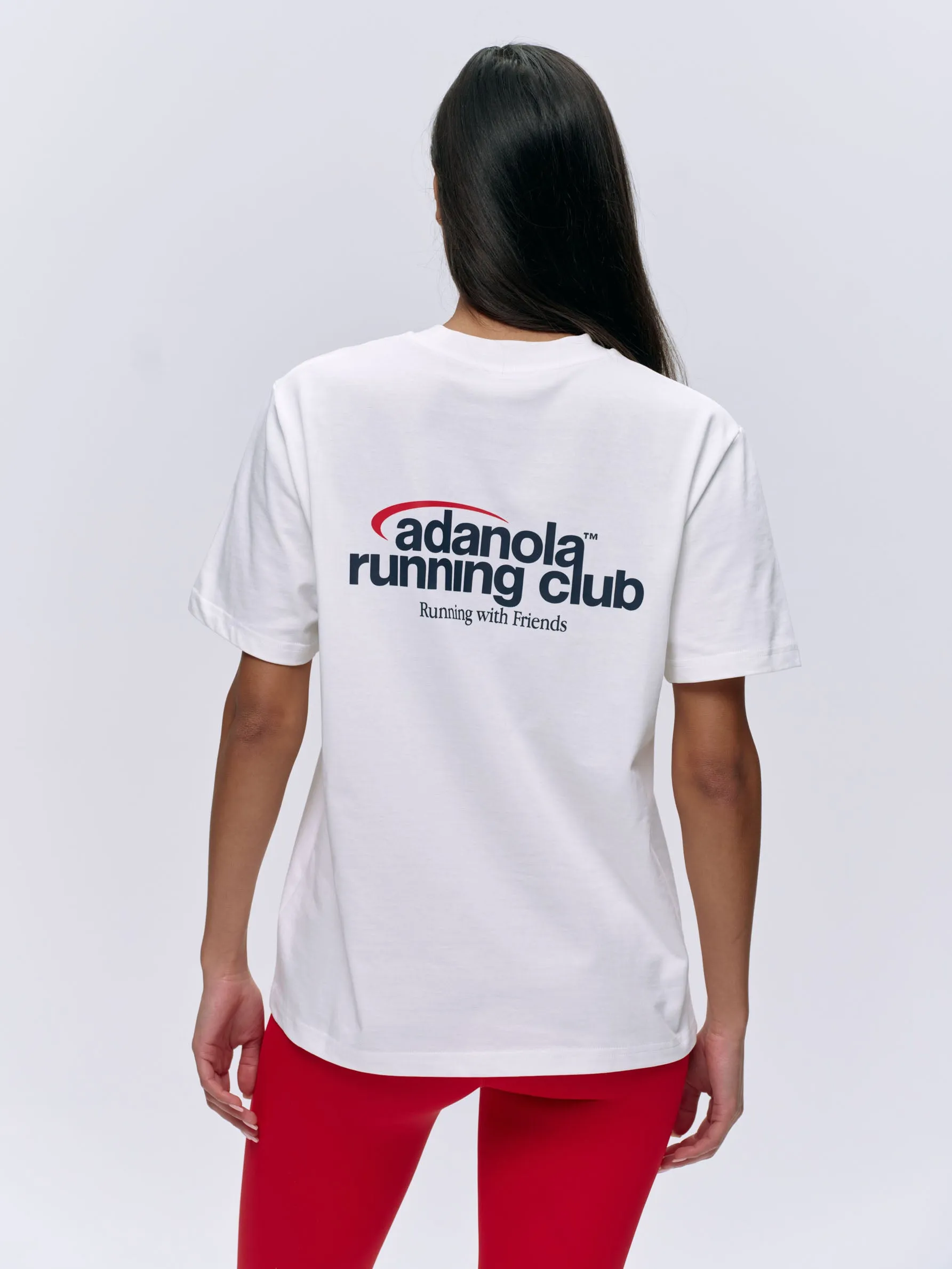 Adanola Running Short Sleeve Oversized T-shirt - White/Classic Red sold by Adanola product image thumbnail 2